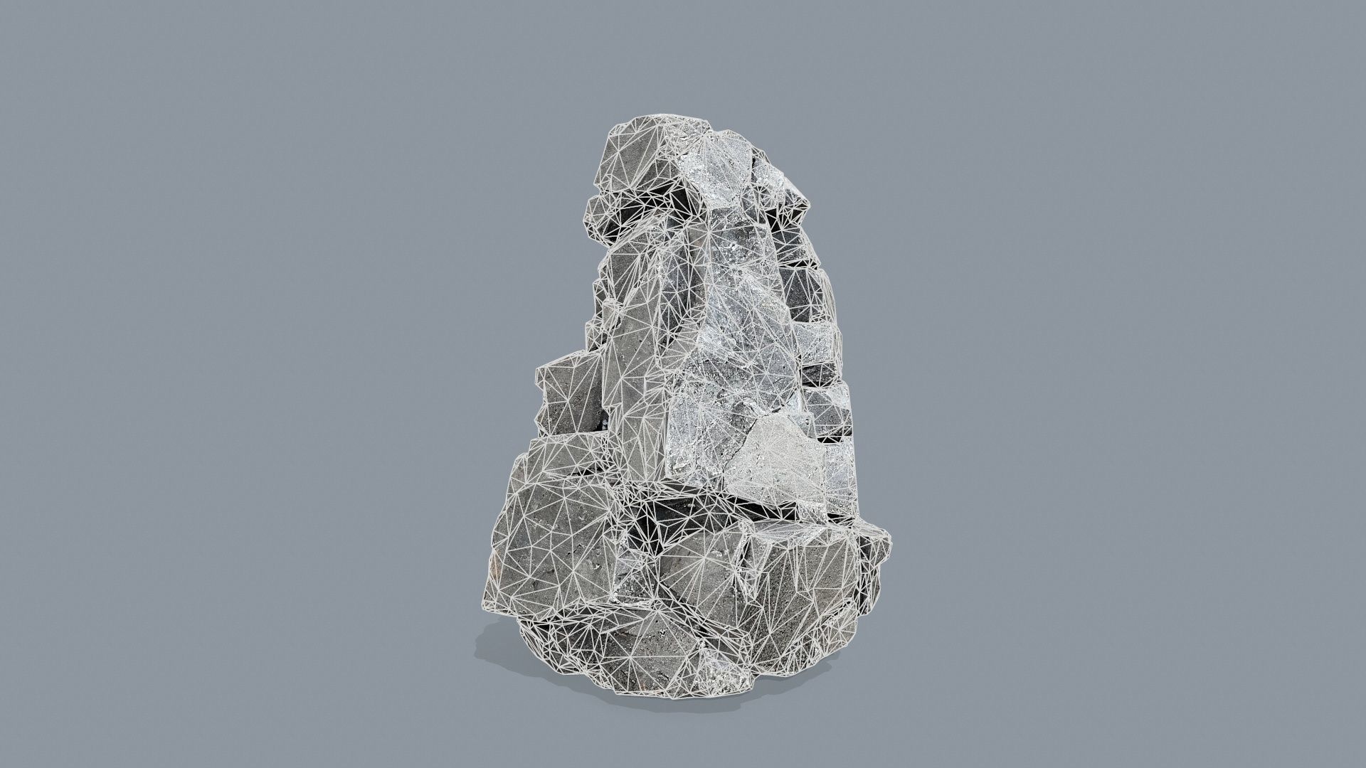 cliff rocks   Low-poly 3D model_12