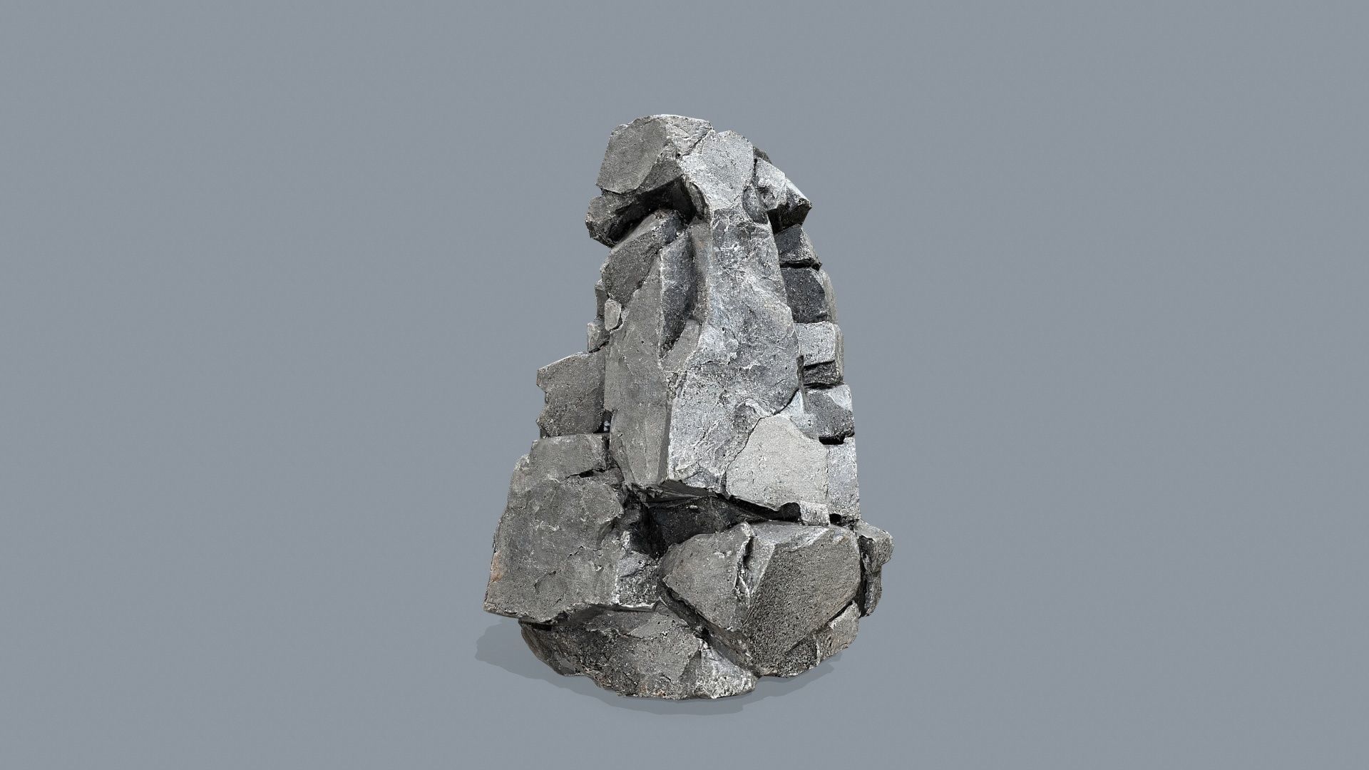 cliff rocks   Low-poly 3D model_3