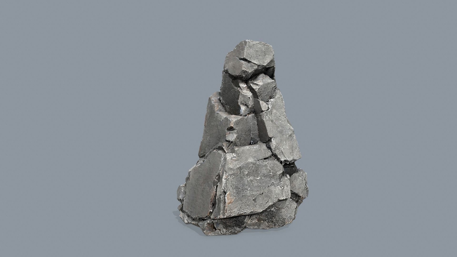 cliff rocks   Low-poly 3D model_5