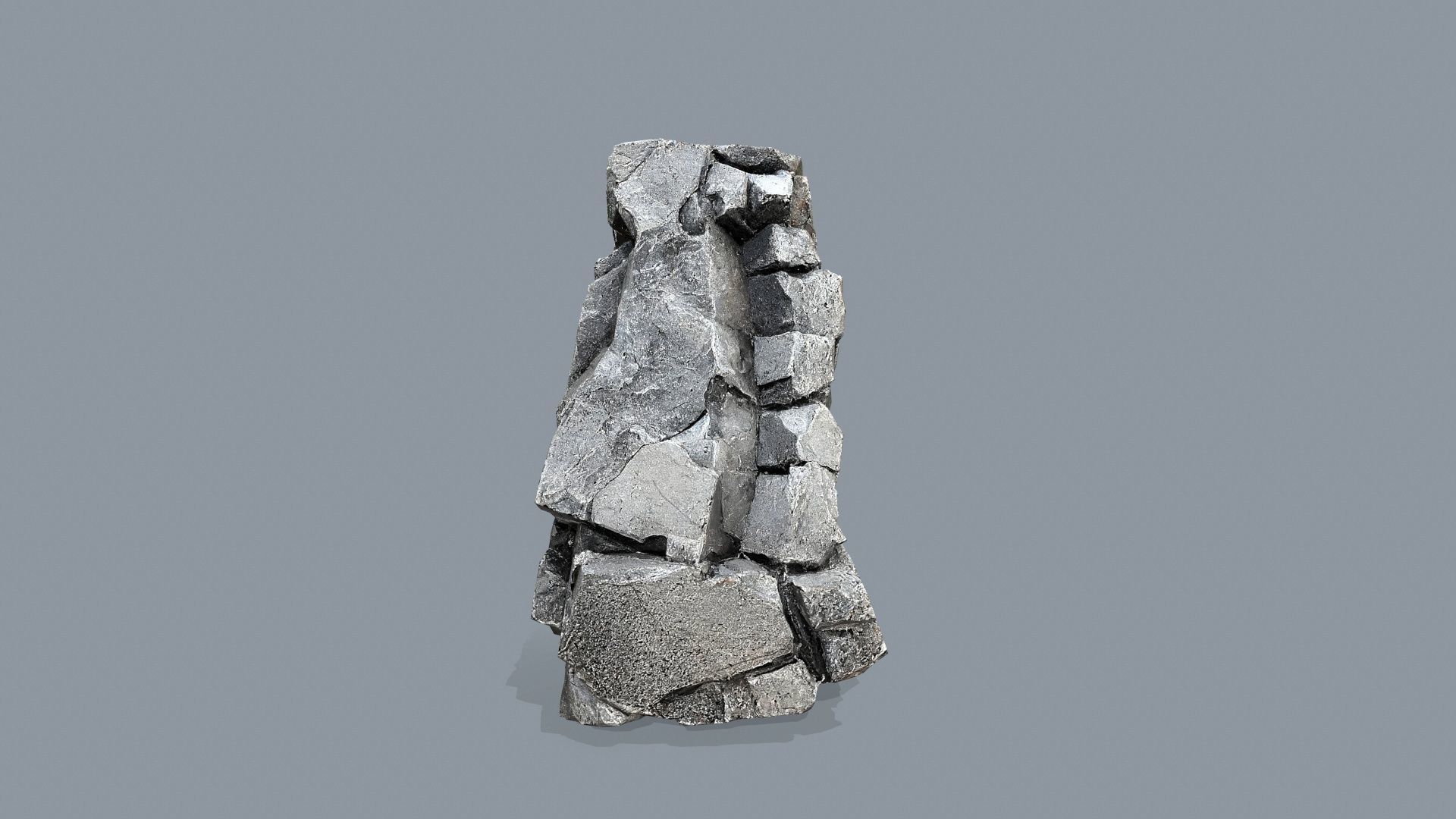 cliff rocks   Low-poly 3D model_10