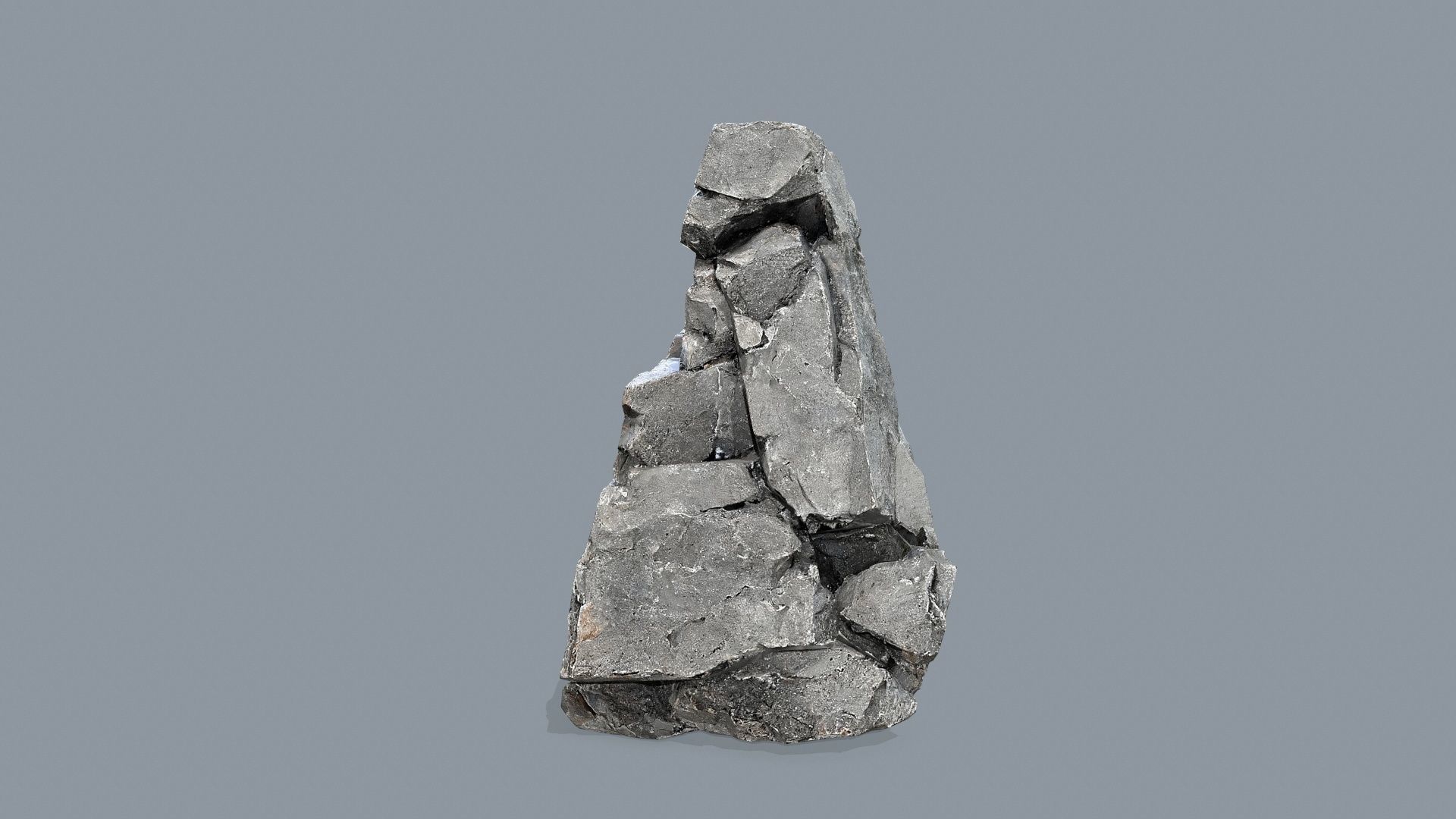cliff rocks   Low-poly 3D model_4