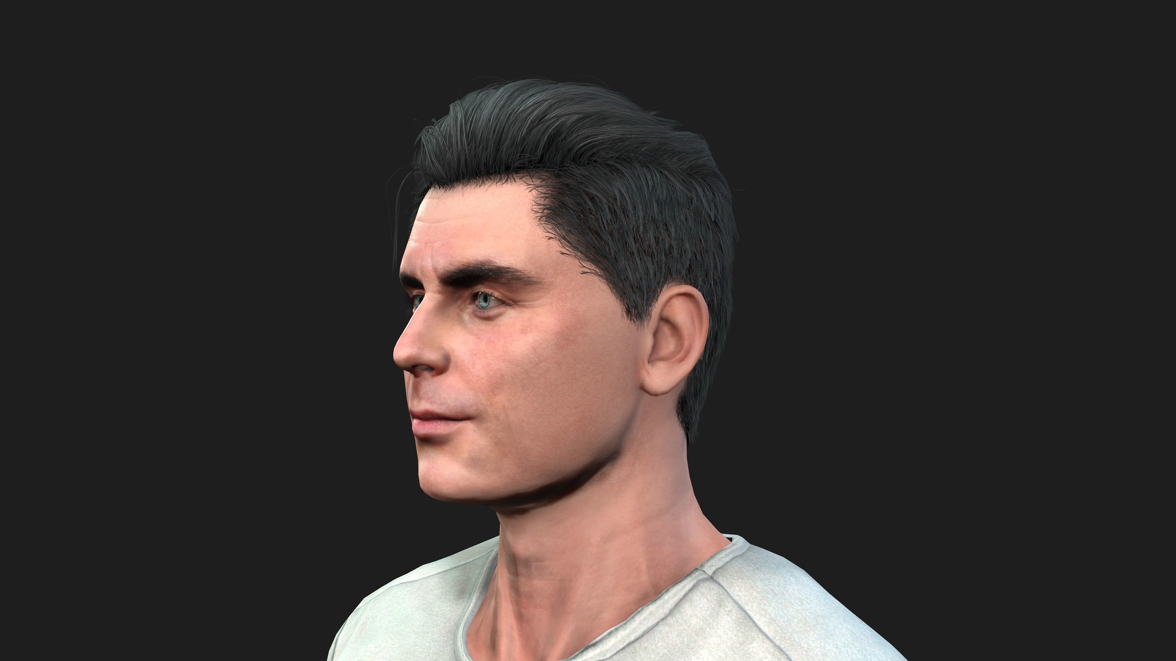 3D Character Model Fully Rigged and Textured 3D model_4