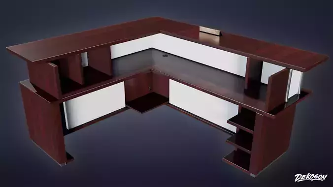 HOSPITAL - Reception Desk 01 - LOW POLY