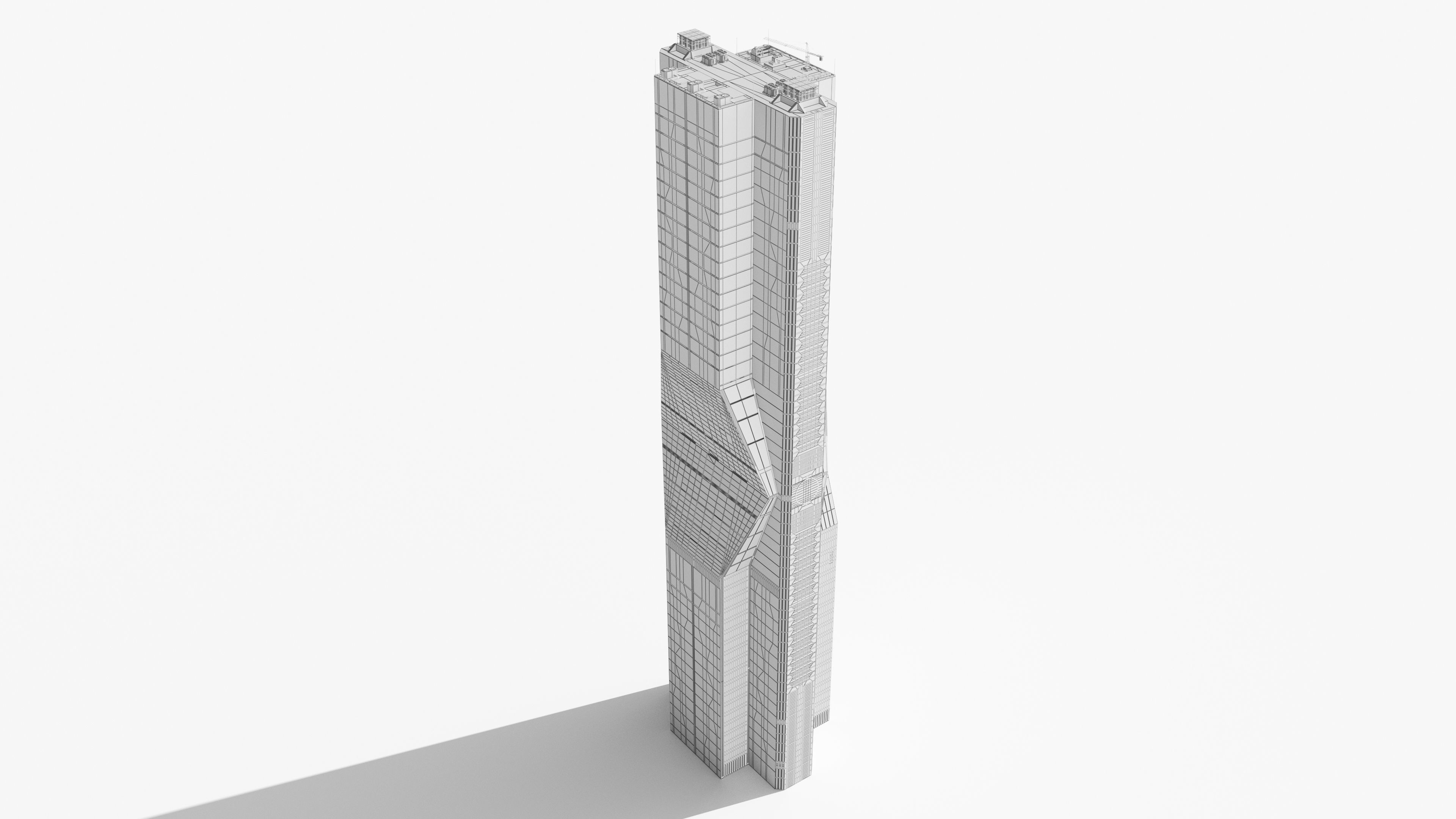 Brutalist Scifi Building  03 3D model_6
