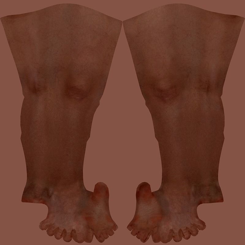 African Girl - 3D Character Model Low-poly 3D model_26