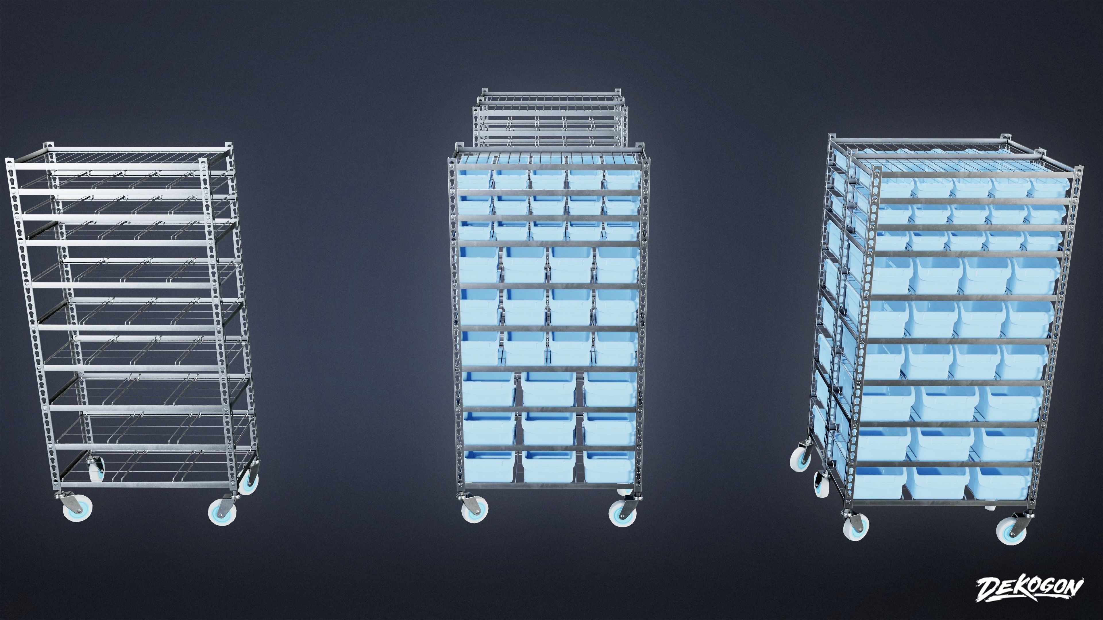 HOSPITAL - Shelf 02 - LOW POLY Low-poly 3D model_1