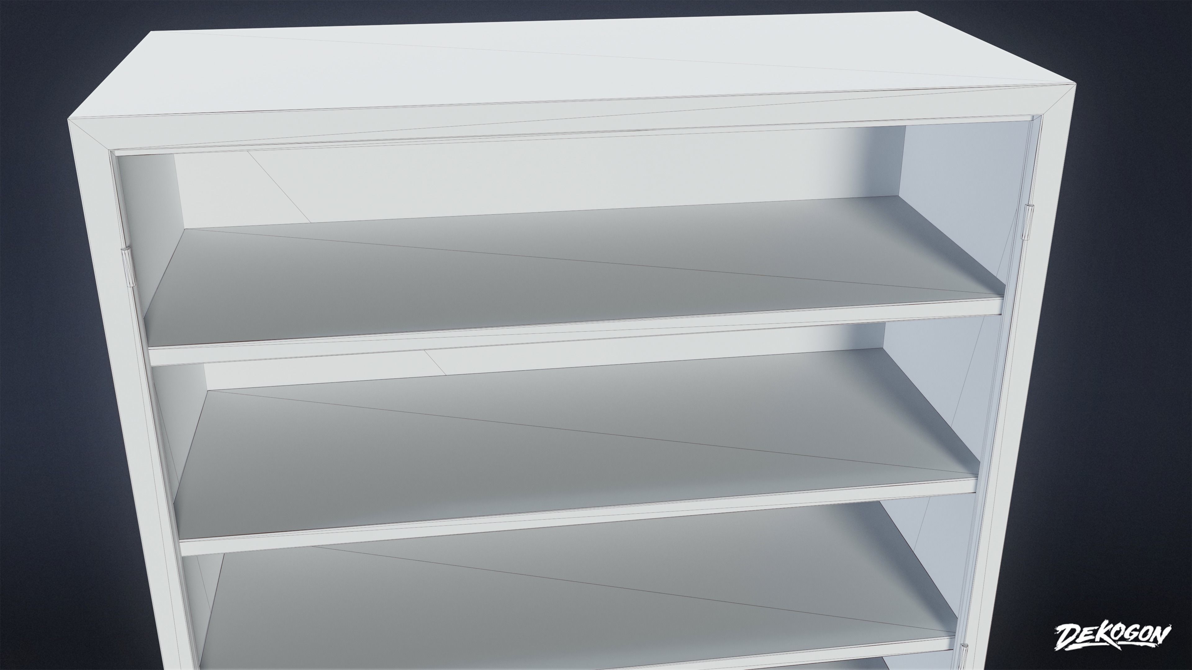 HOSPITAL - Shelf 03 - LOW POLY Low-poly 3D model_7