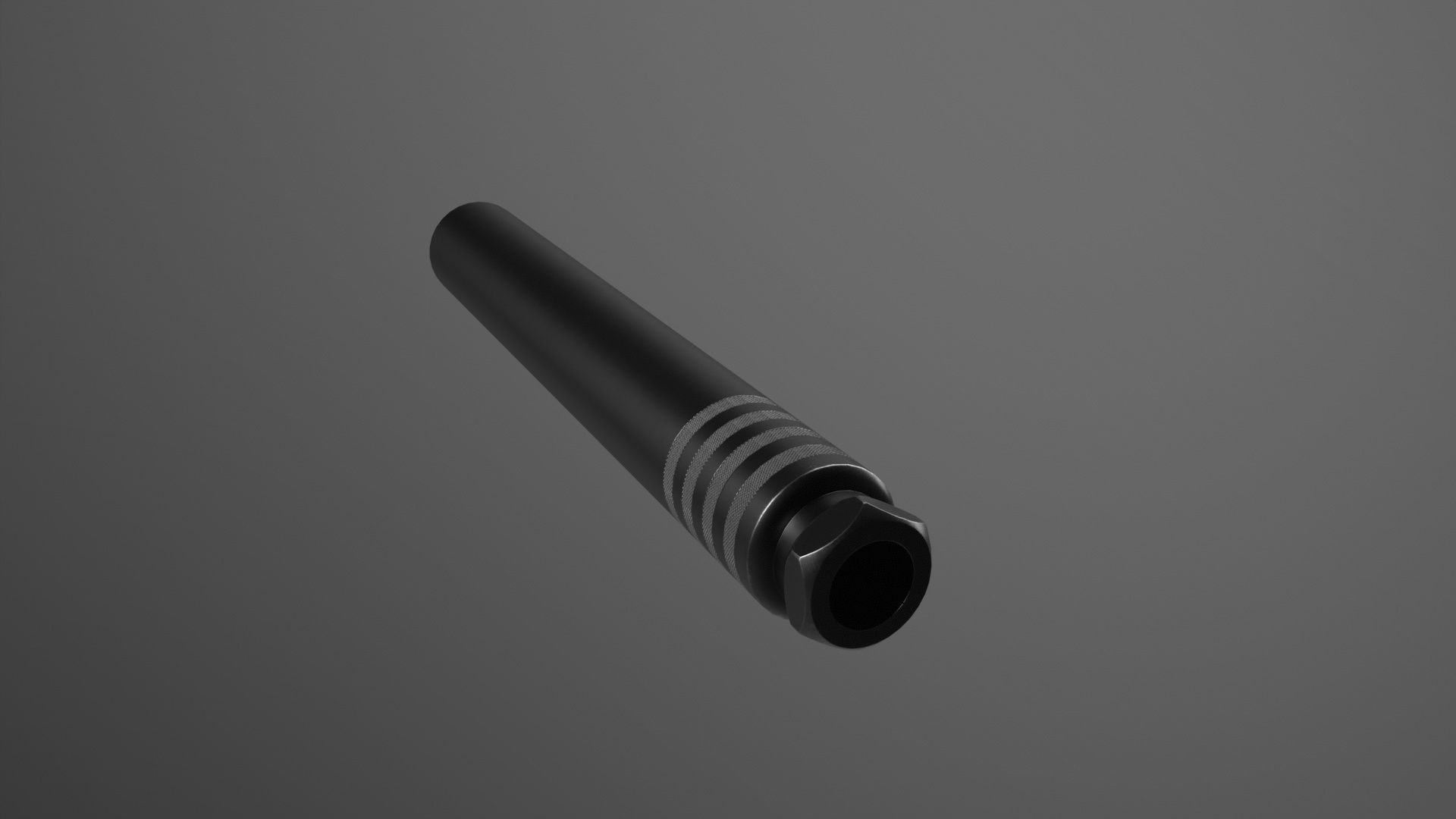 Elite Iron ALPHA Suppressor Low-poly 3D model_2