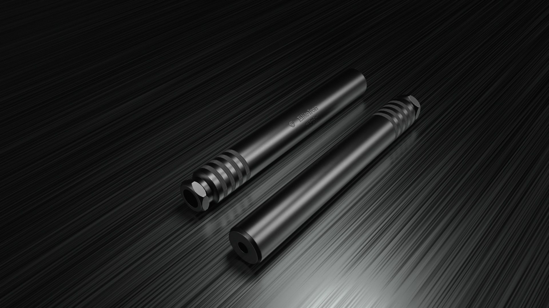 Elite Iron ALPHA Suppressor Low-poly 3D model_9