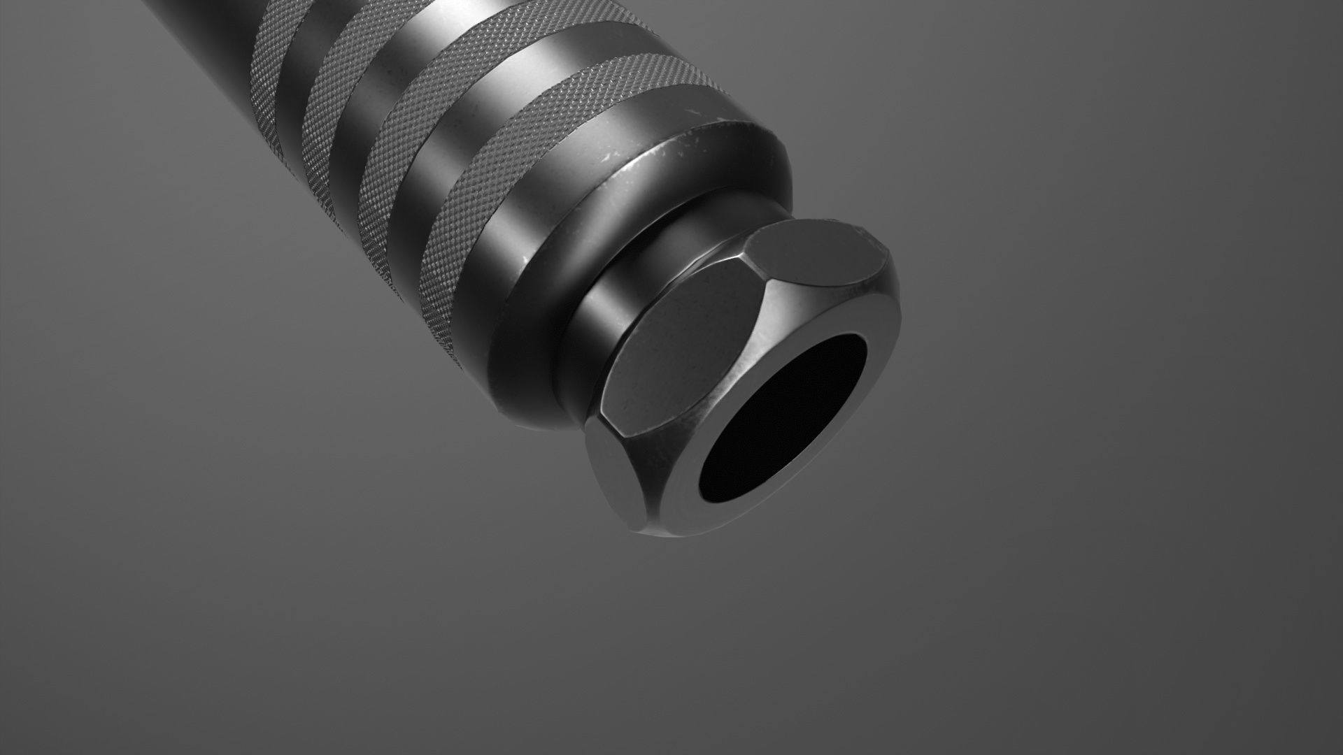 Elite Iron ALPHA Suppressor Low-poly 3D model_5