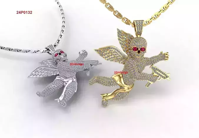 Cupid gangz full diamonds pendant