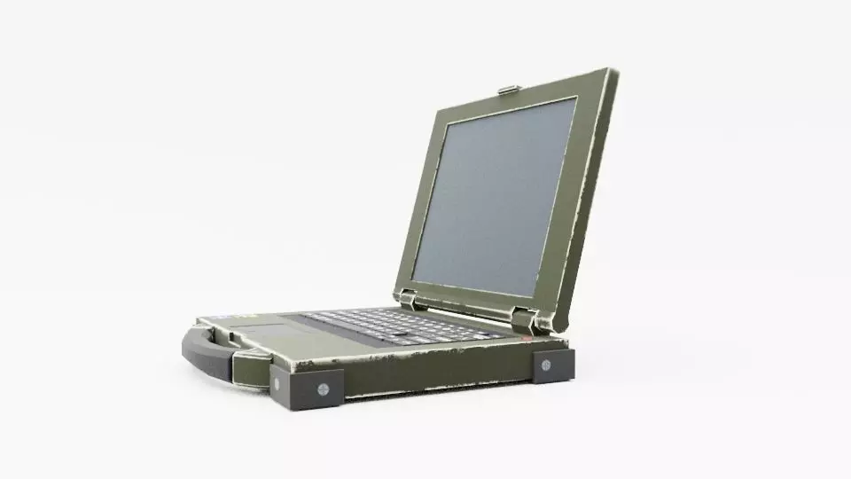 Military Laptop 3D Realistic Low-poly 3D model