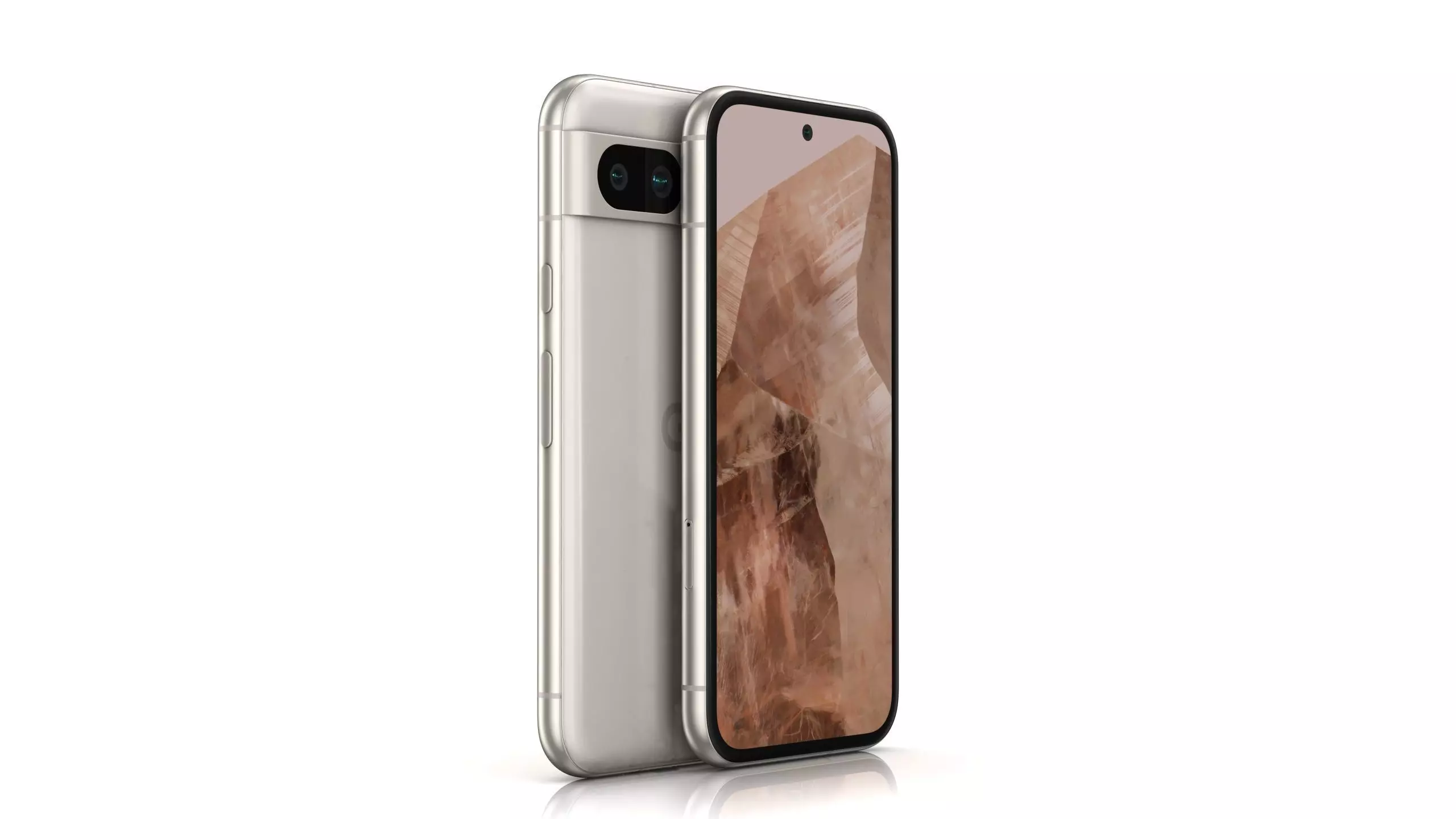Google Pixel 8a Porcelain Low-poly 3D model_0