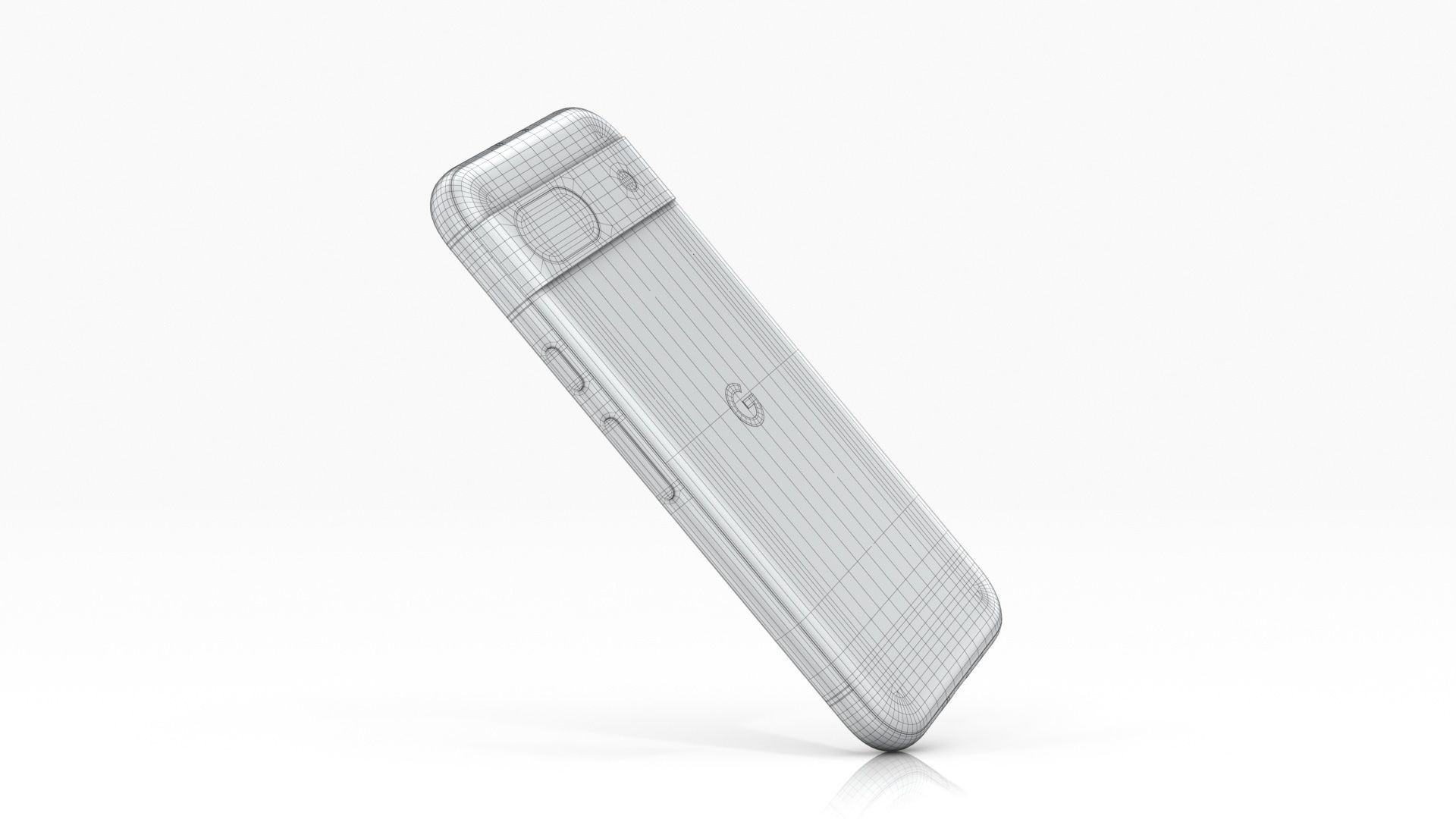 Google Pixel 8a Porcelain Low-poly 3D model_19