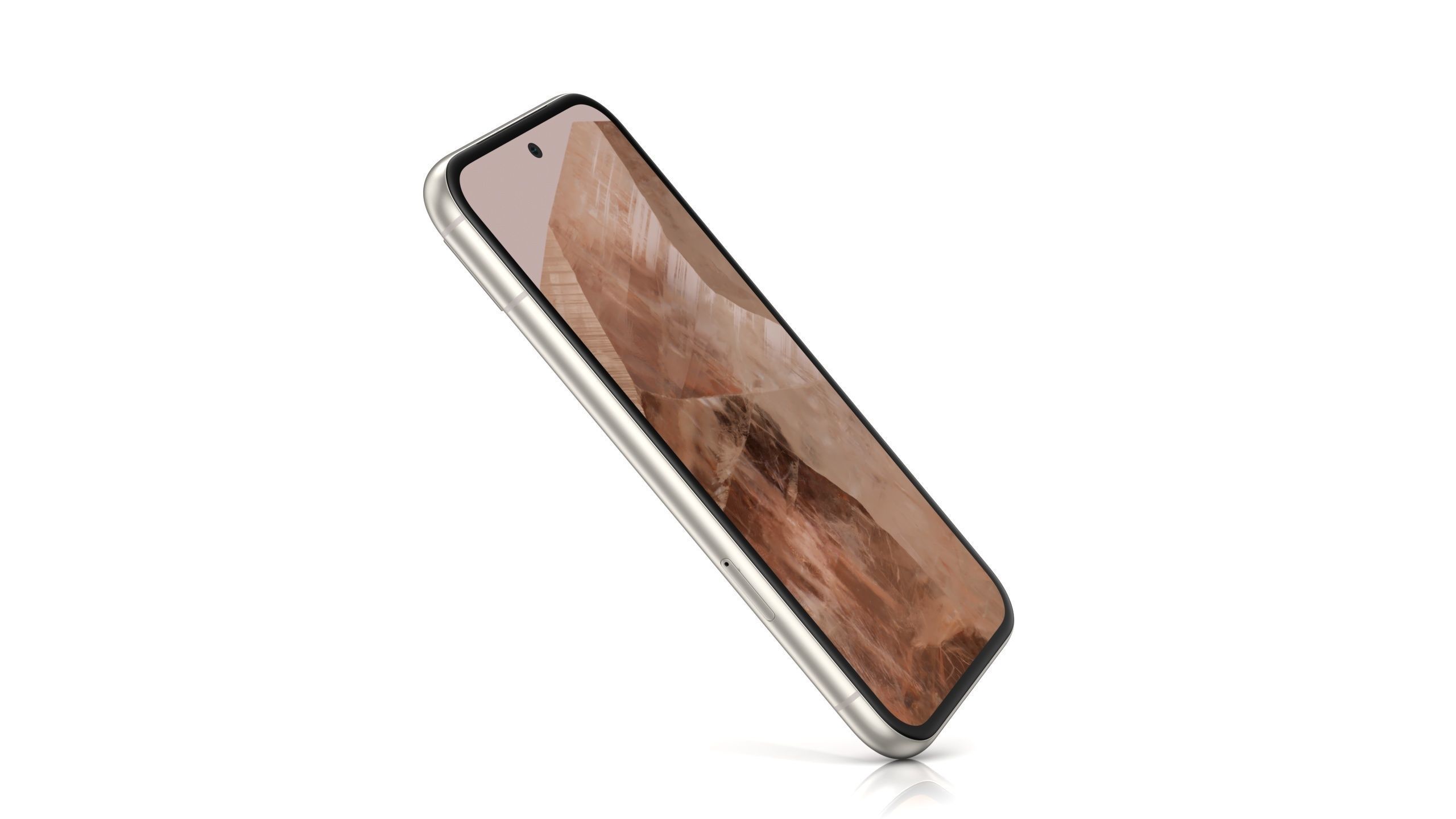 Google Pixel 8a Porcelain Low-poly 3D model_5