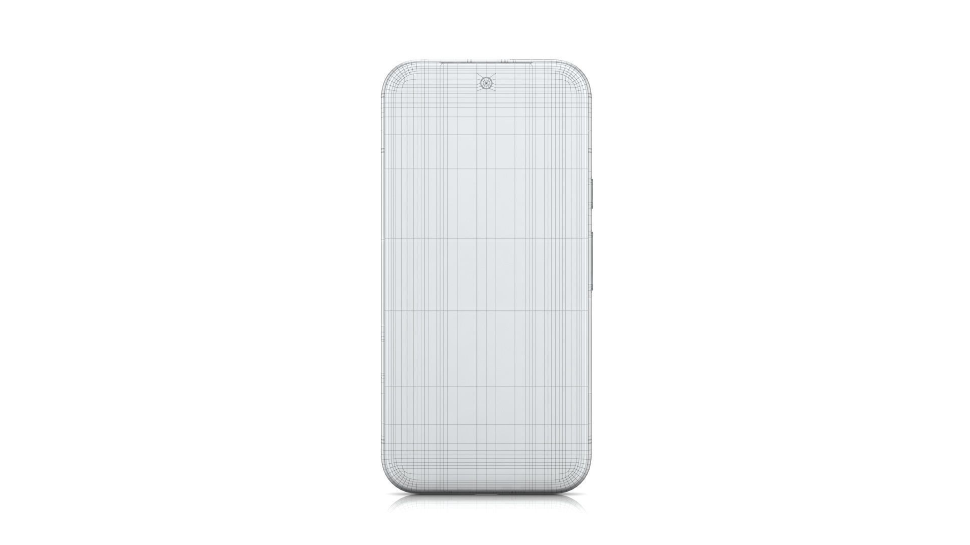 Google Pixel 8a Porcelain Low-poly 3D model_14