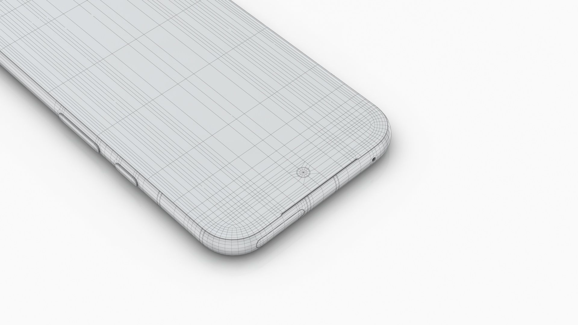 Google Pixel 8a Porcelain Low-poly 3D model_23