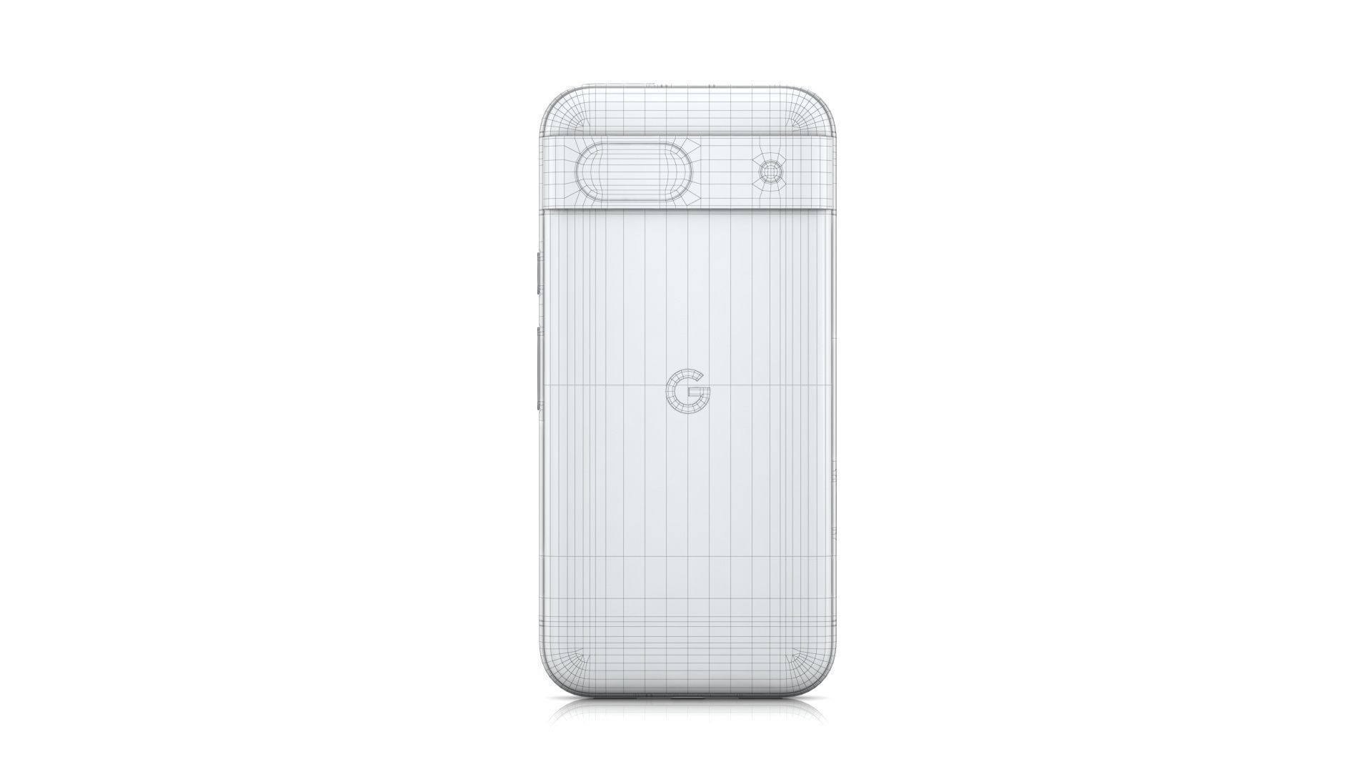Google Pixel 8a Porcelain Low-poly 3D model_15
