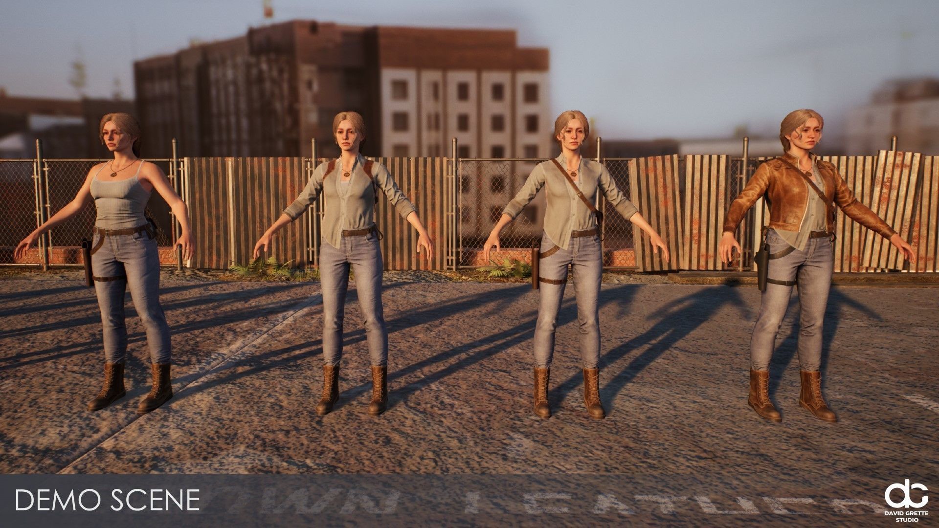 Adventure Character Victoria from Pack 1 Low-poly 3D model_23