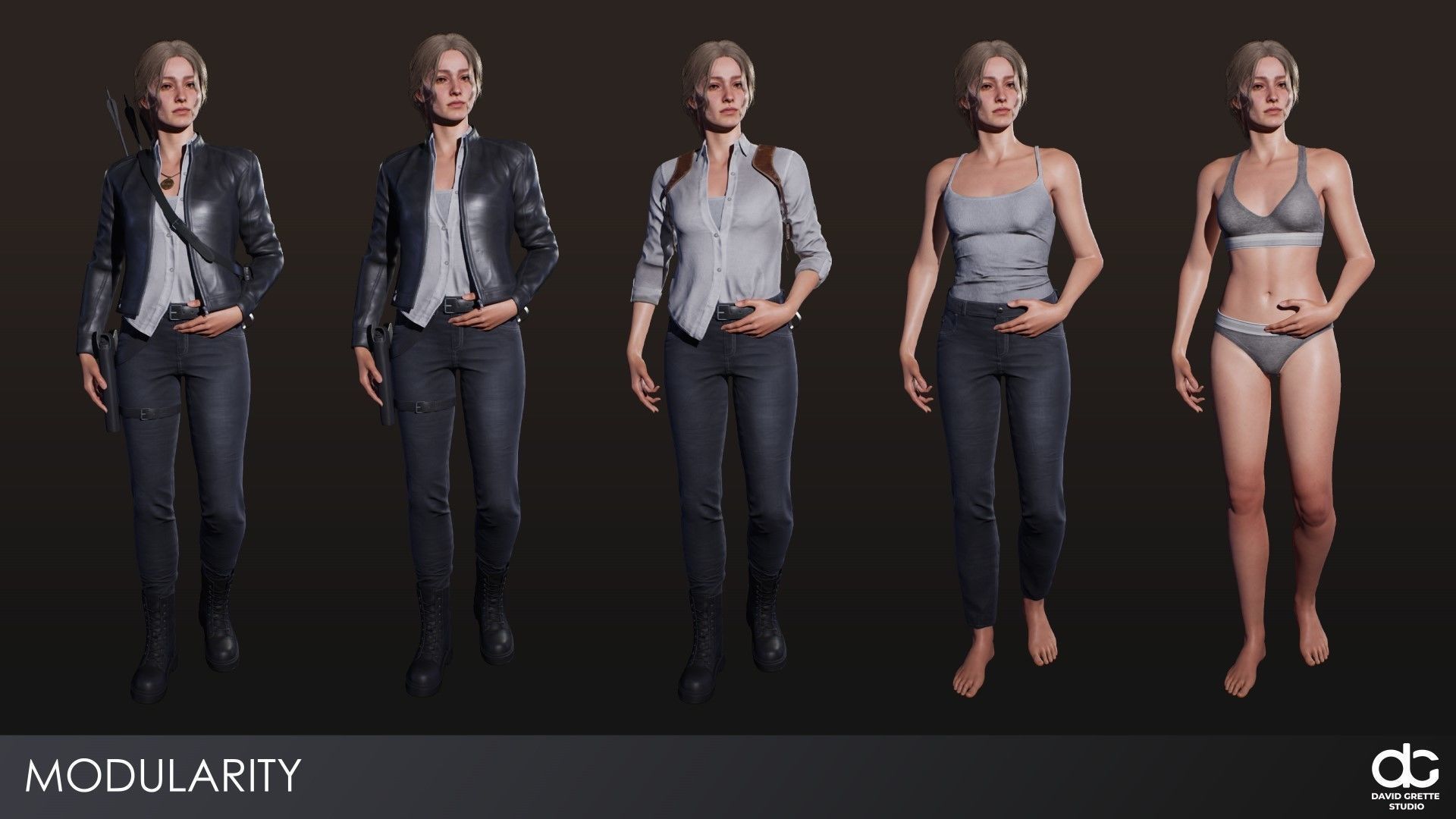 Adventure Character Victoria from Pack 1 Low-poly 3D model_5