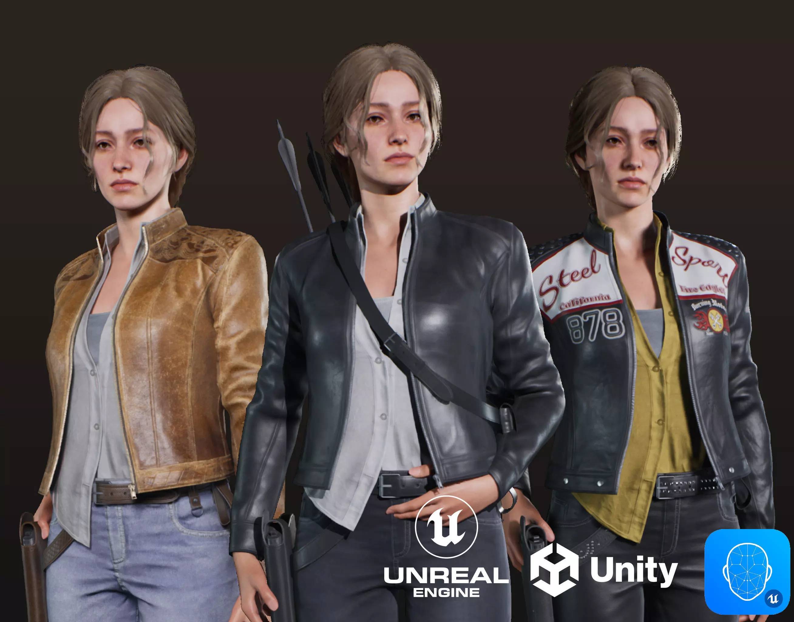 Adventure Character Victoria from Pack 1 Low-poly 3D model_0