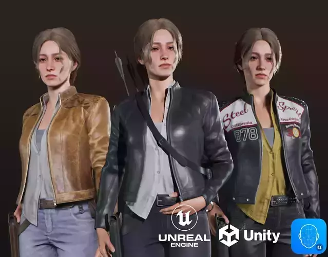 Adventure Character Victoria from Pack 1 Low-poly 3D model
