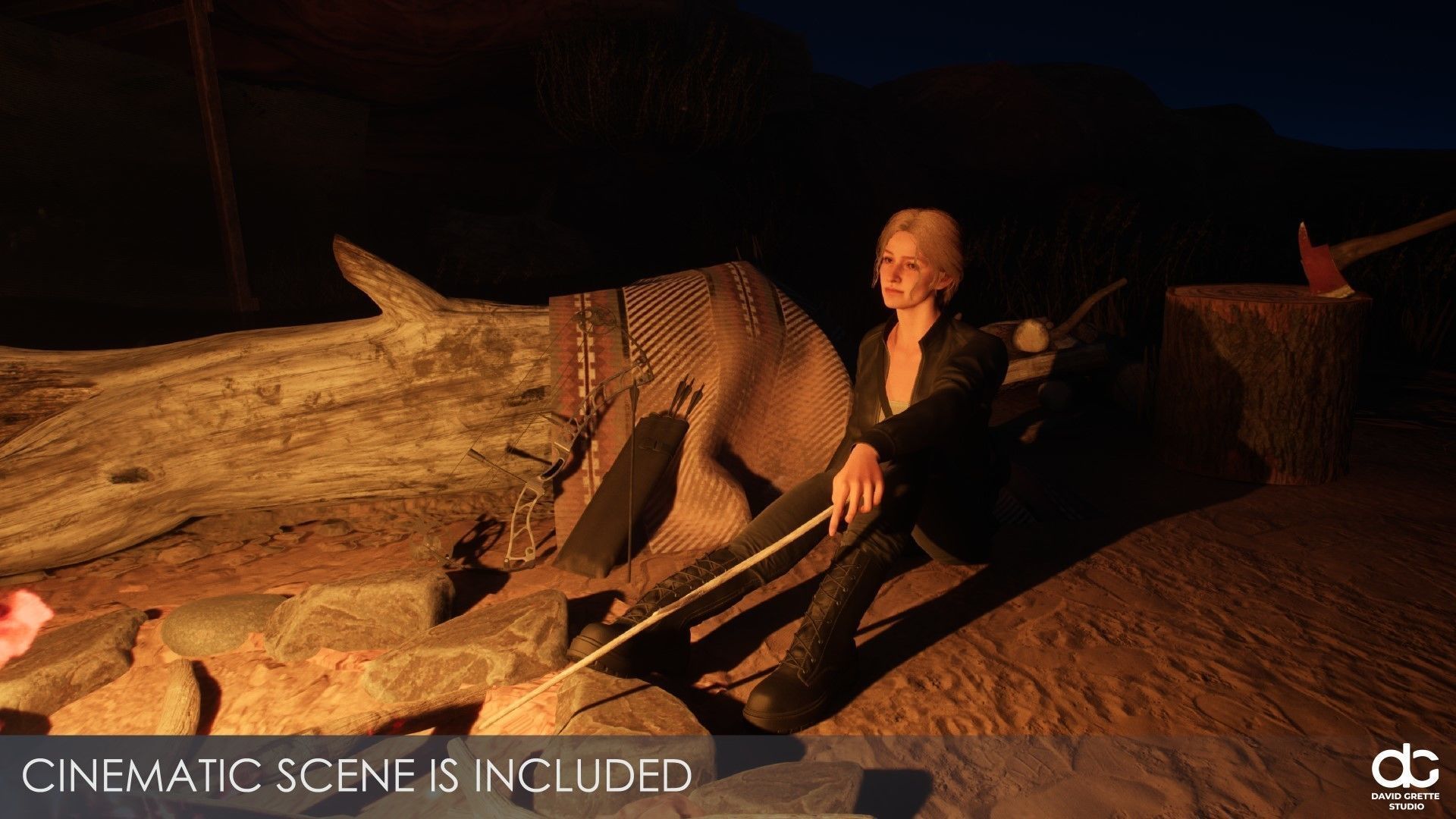 Adventure Character Victoria from Pack 1 Low-poly 3D model_8