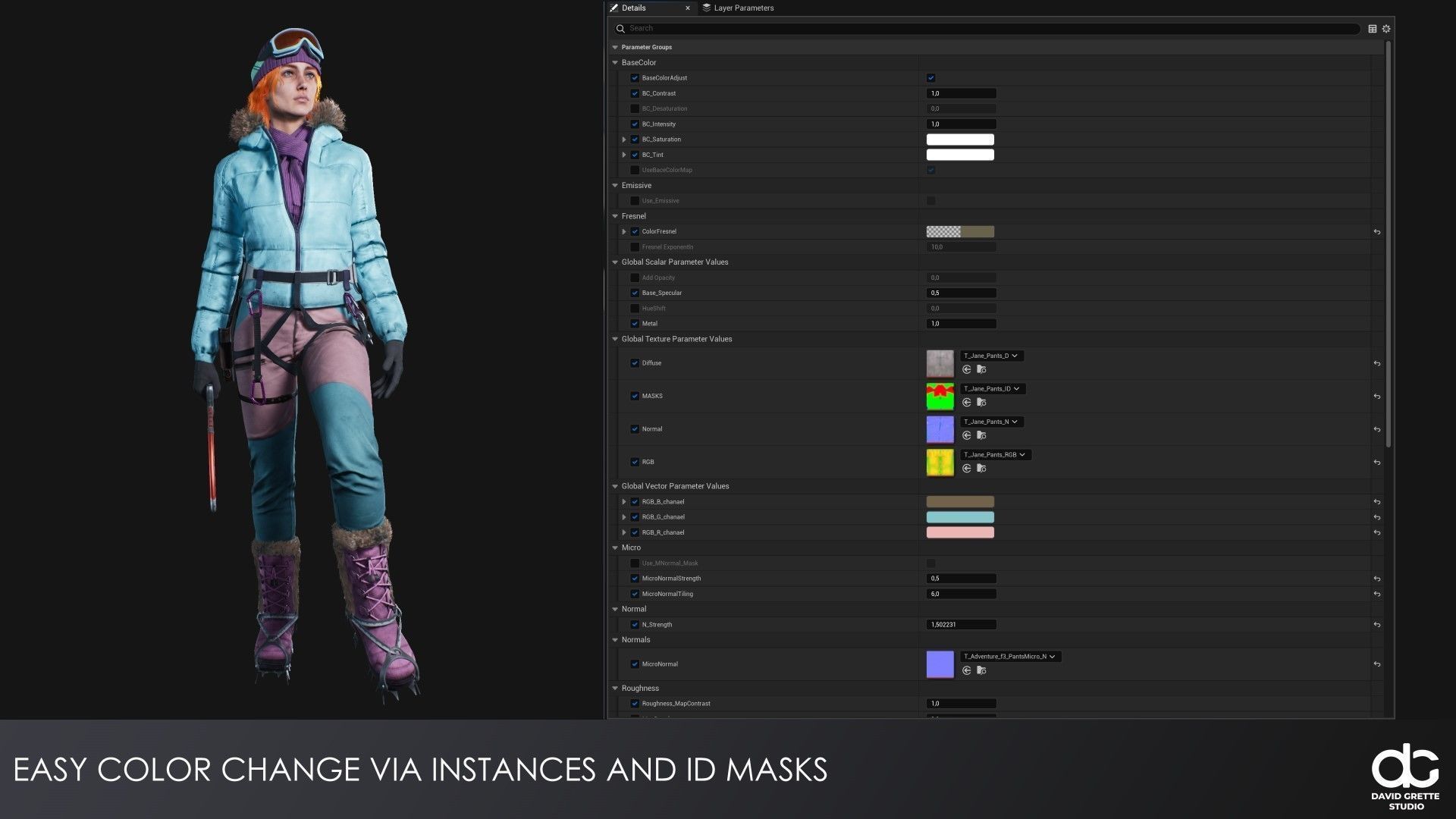 Adventure Character Victoria from Pack 1 Low-poly 3D model_15