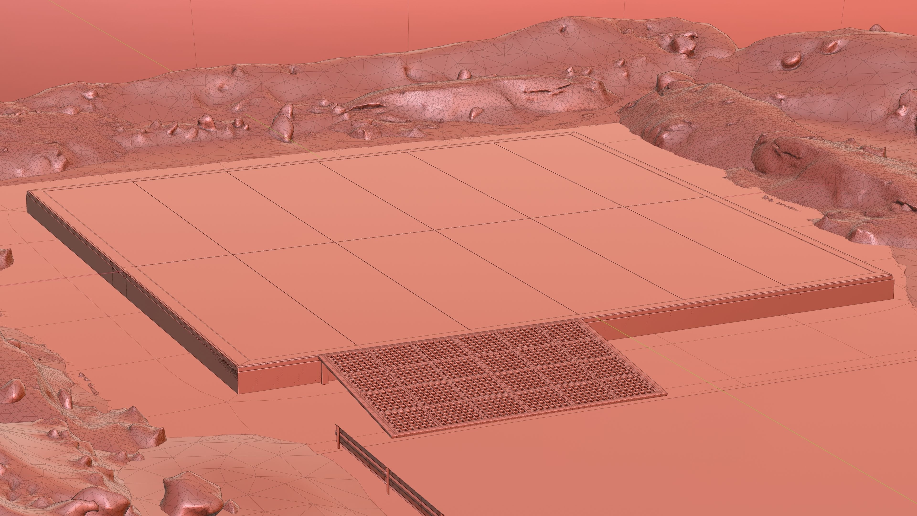 Realistic Helipad In  Snowy Mountains 3D model_16