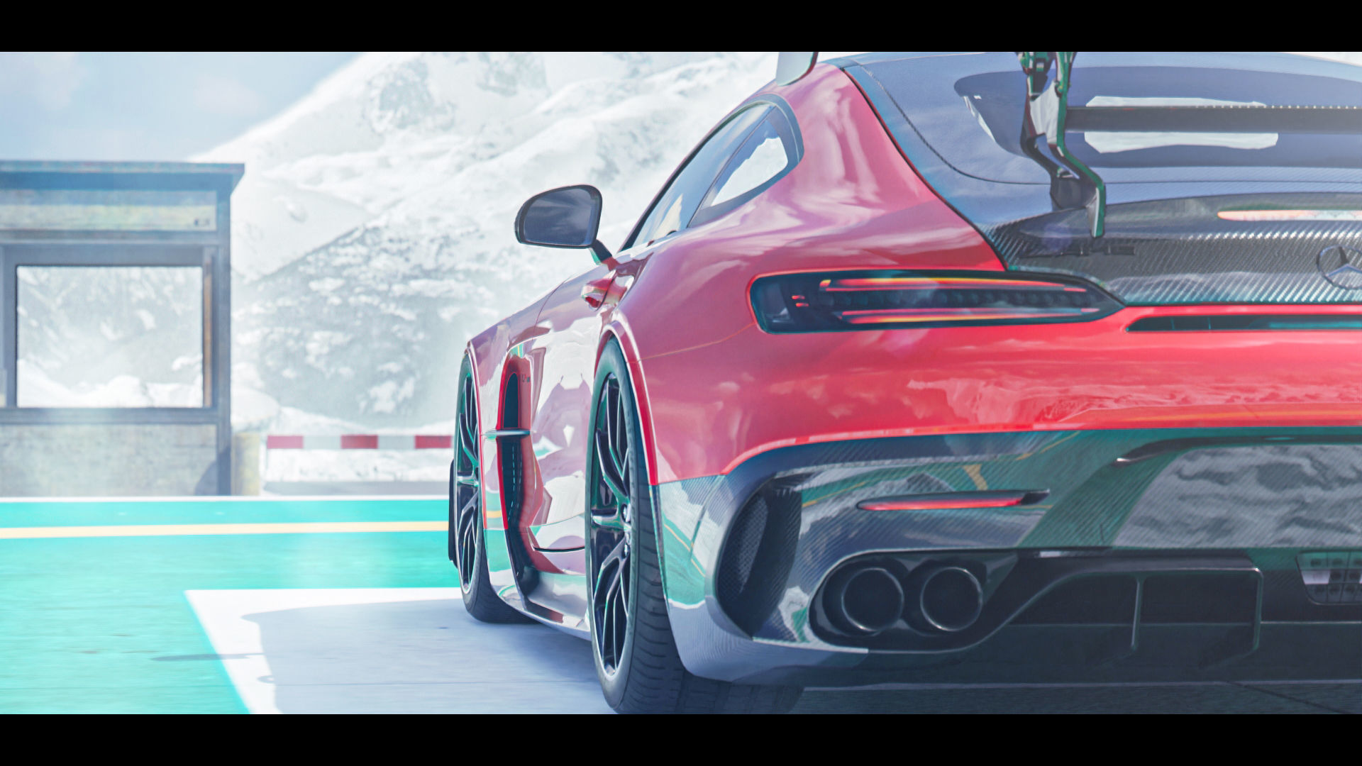 Realistic Helipad In  Snowy Mountains 3D model_13