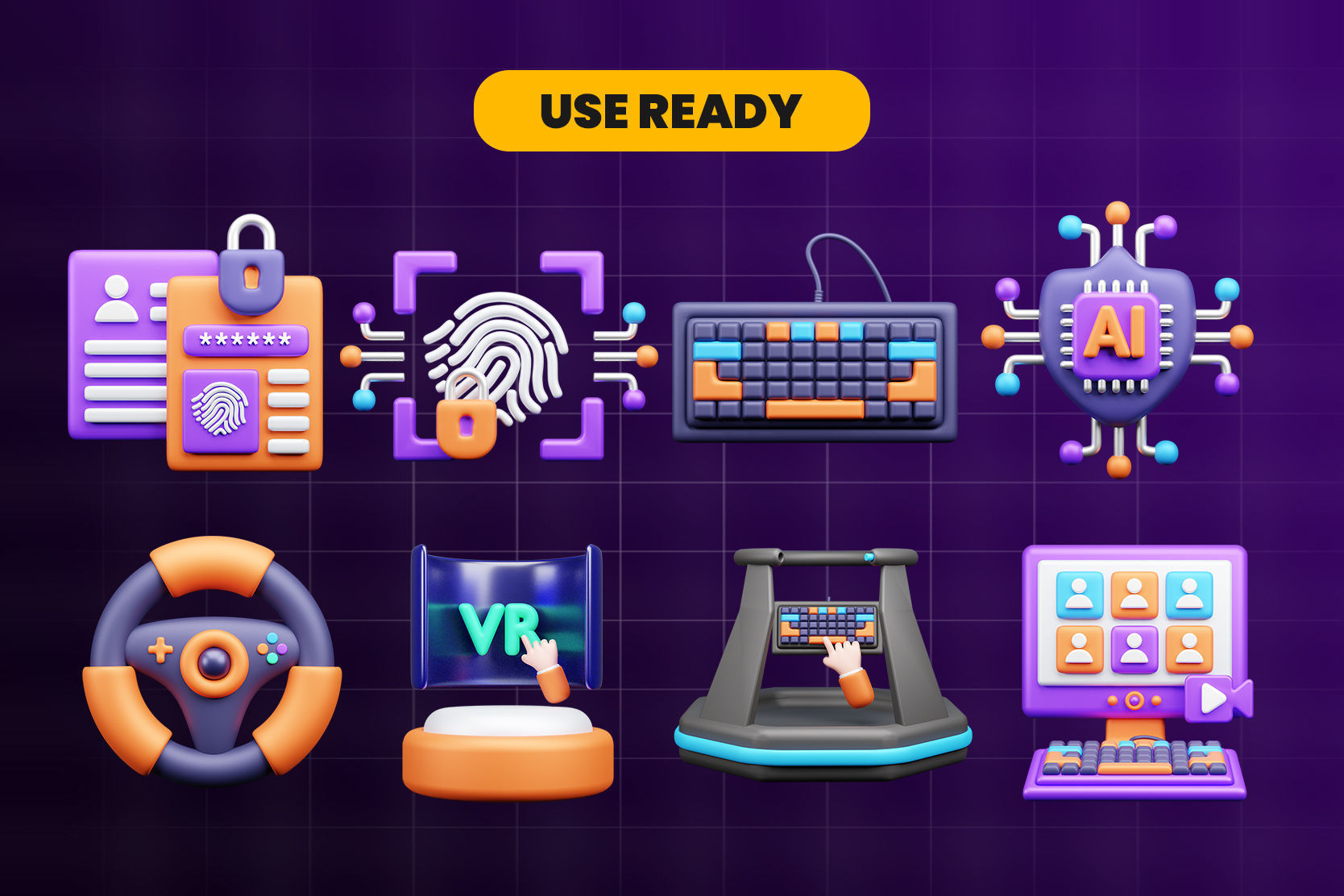 Metaverse 3d Illustration  Icon Pack 3D model_3