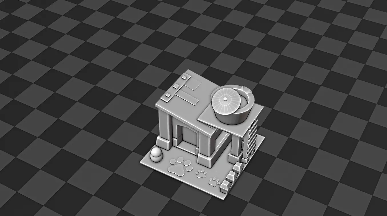 Pet House 3D model_0