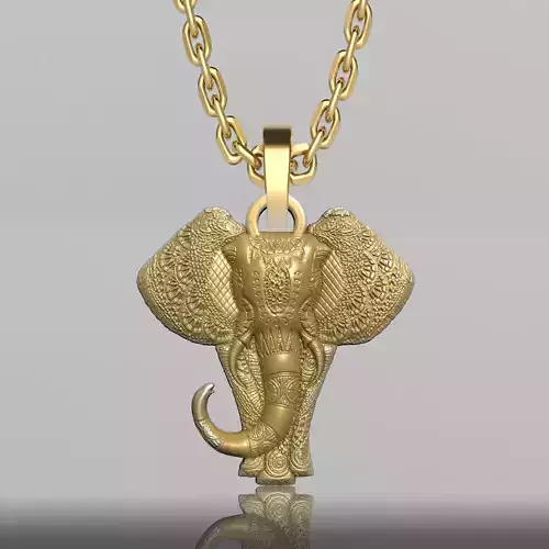 ELEPHANT PENDANT M02 3D print model