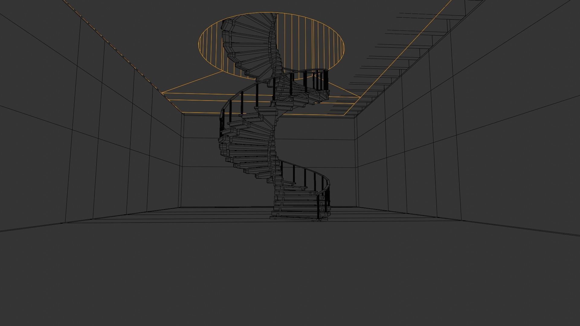 architectural stairs view Blend Free 3D model_3