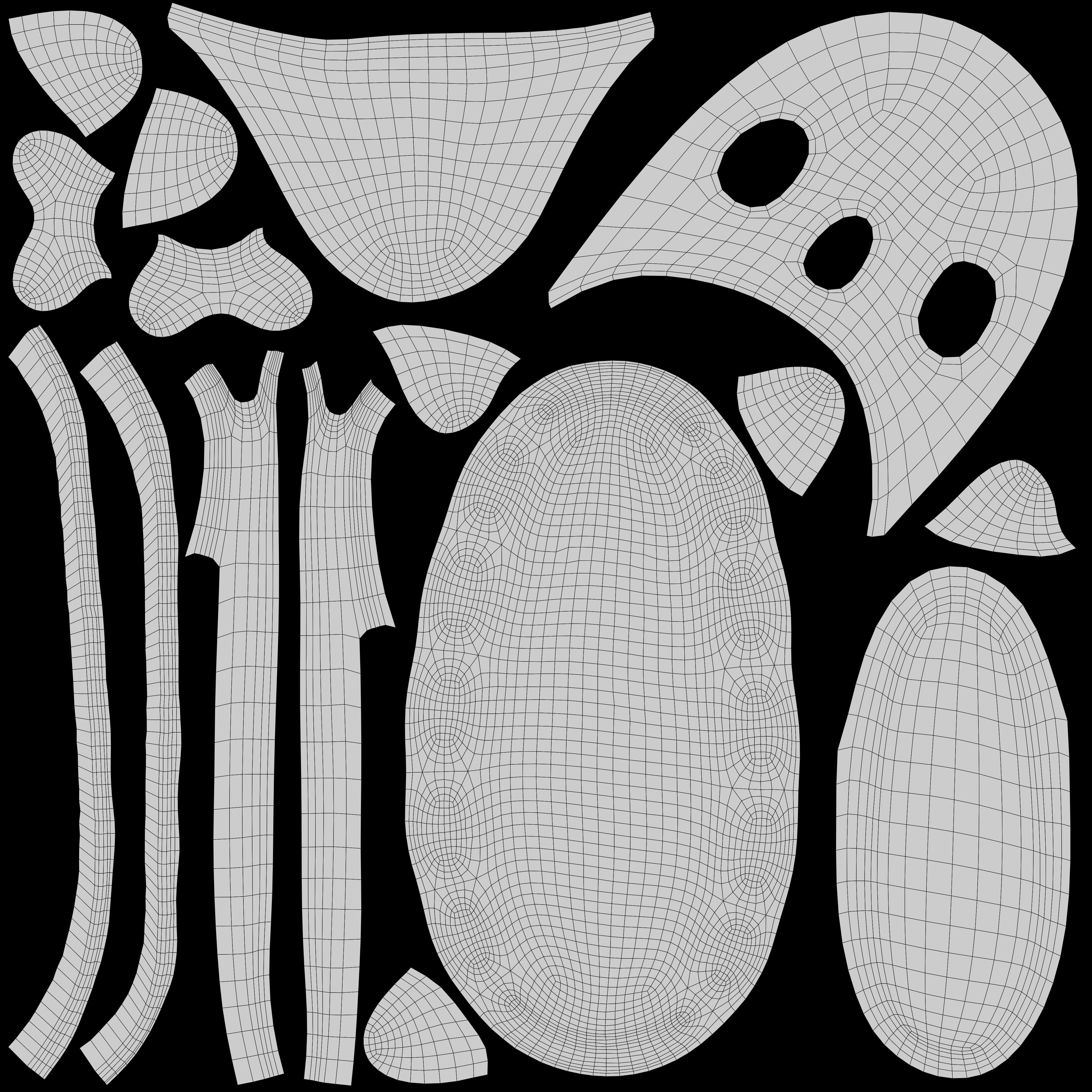 Slippers 4 colors with fur and low poly 3D model_17