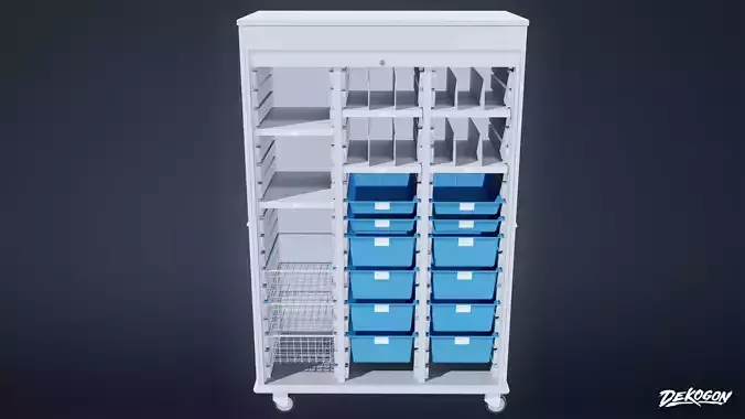 HOSPITAL - Supply Cabinet 01 - LOW POLY Low-poly 3D model