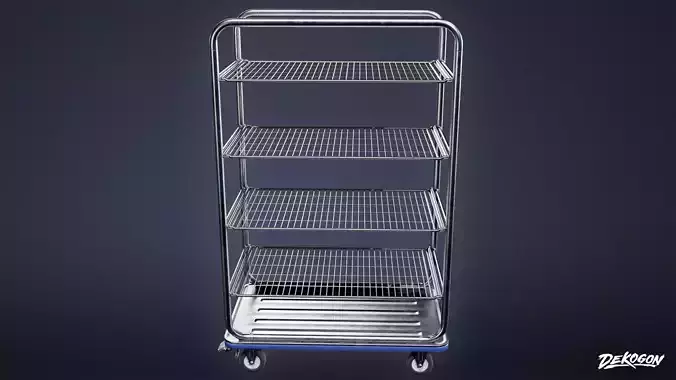 HOSPITAL - Supply Cart 01 - LOW POLY