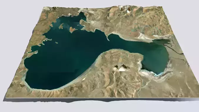 Lake Langa Tso China 3D model