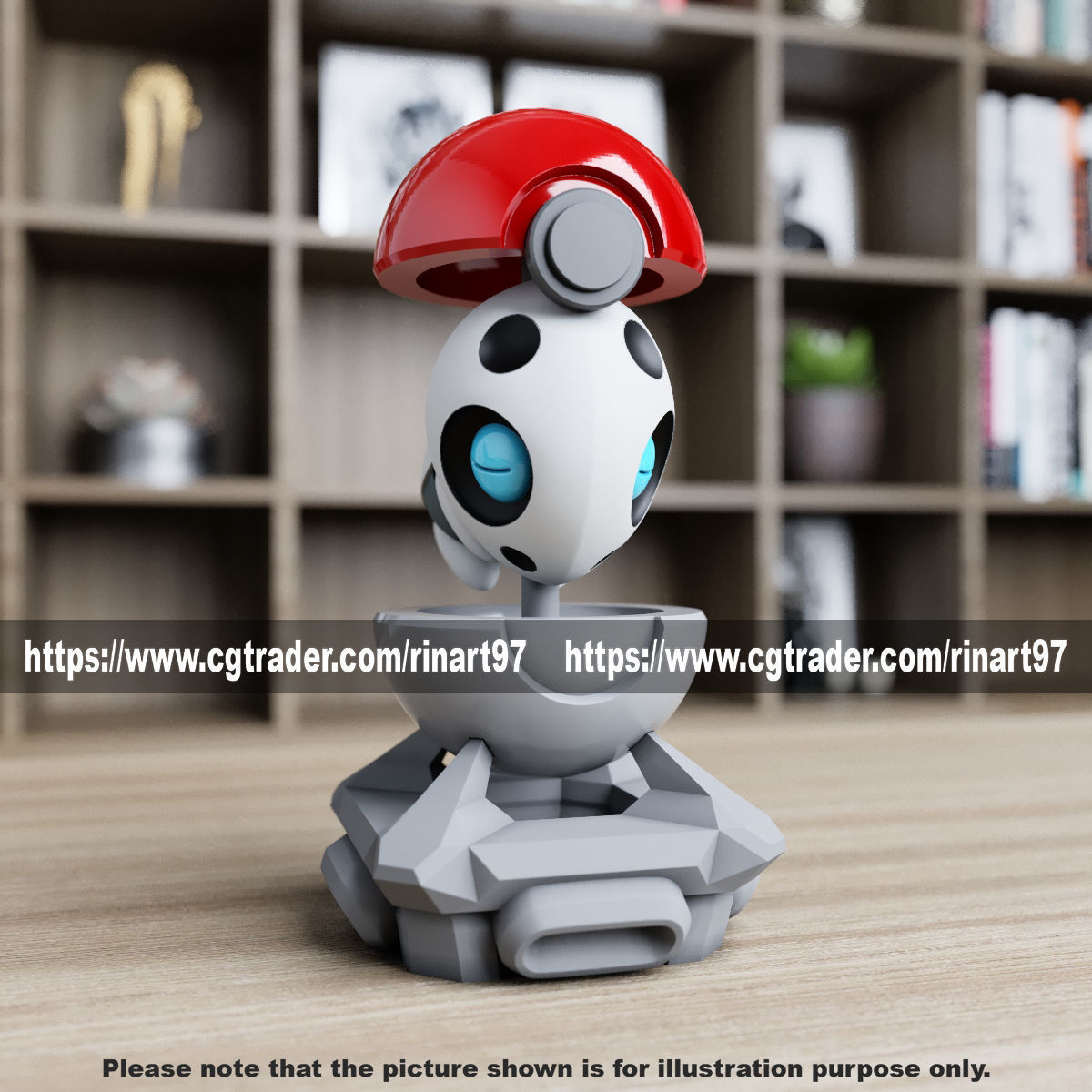 Aron in the pokeball from Pokemon 3D print model_1