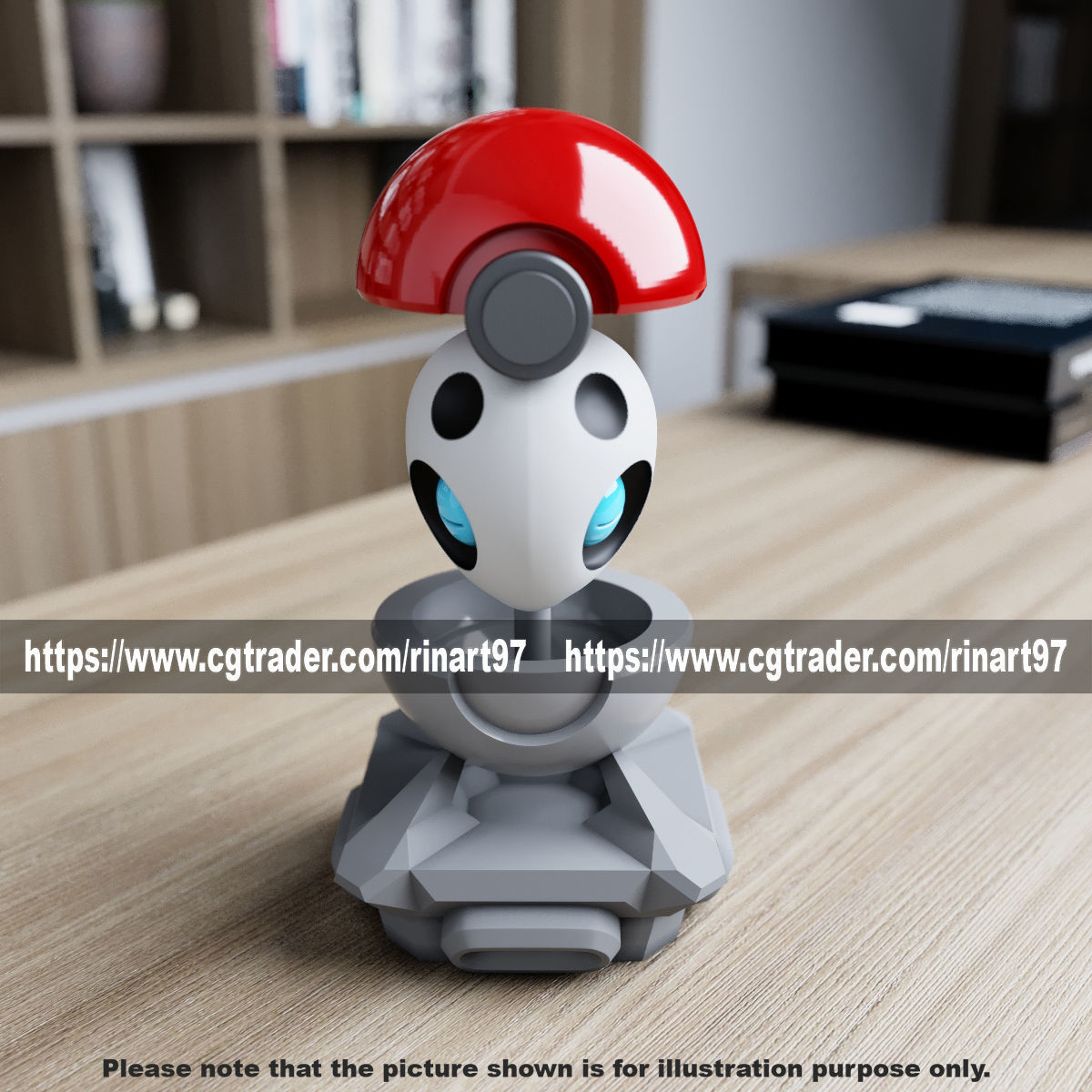 Aron in the pokeball from Pokemon 3D print model_5