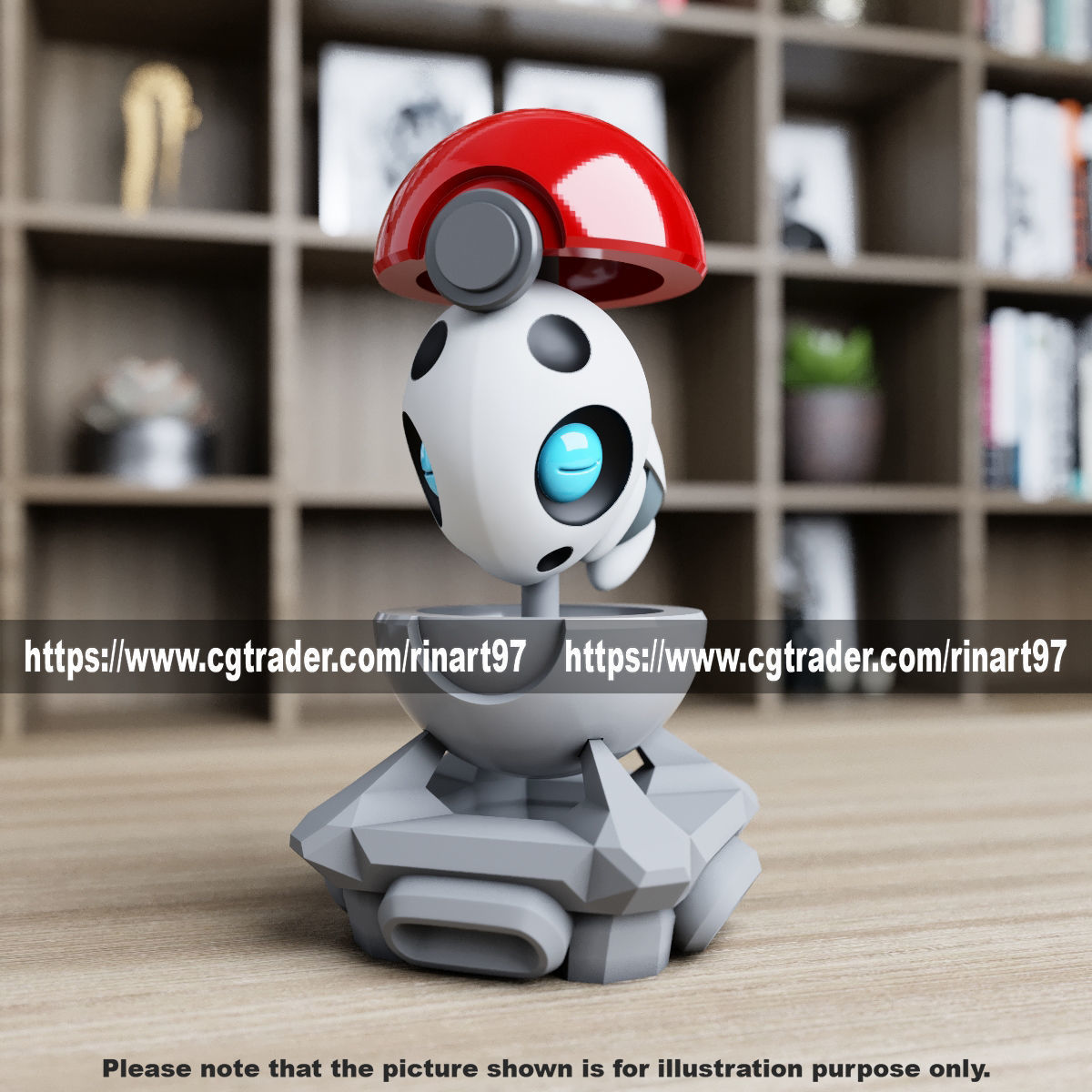 Aron in the pokeball from Pokemon 3D print model_7