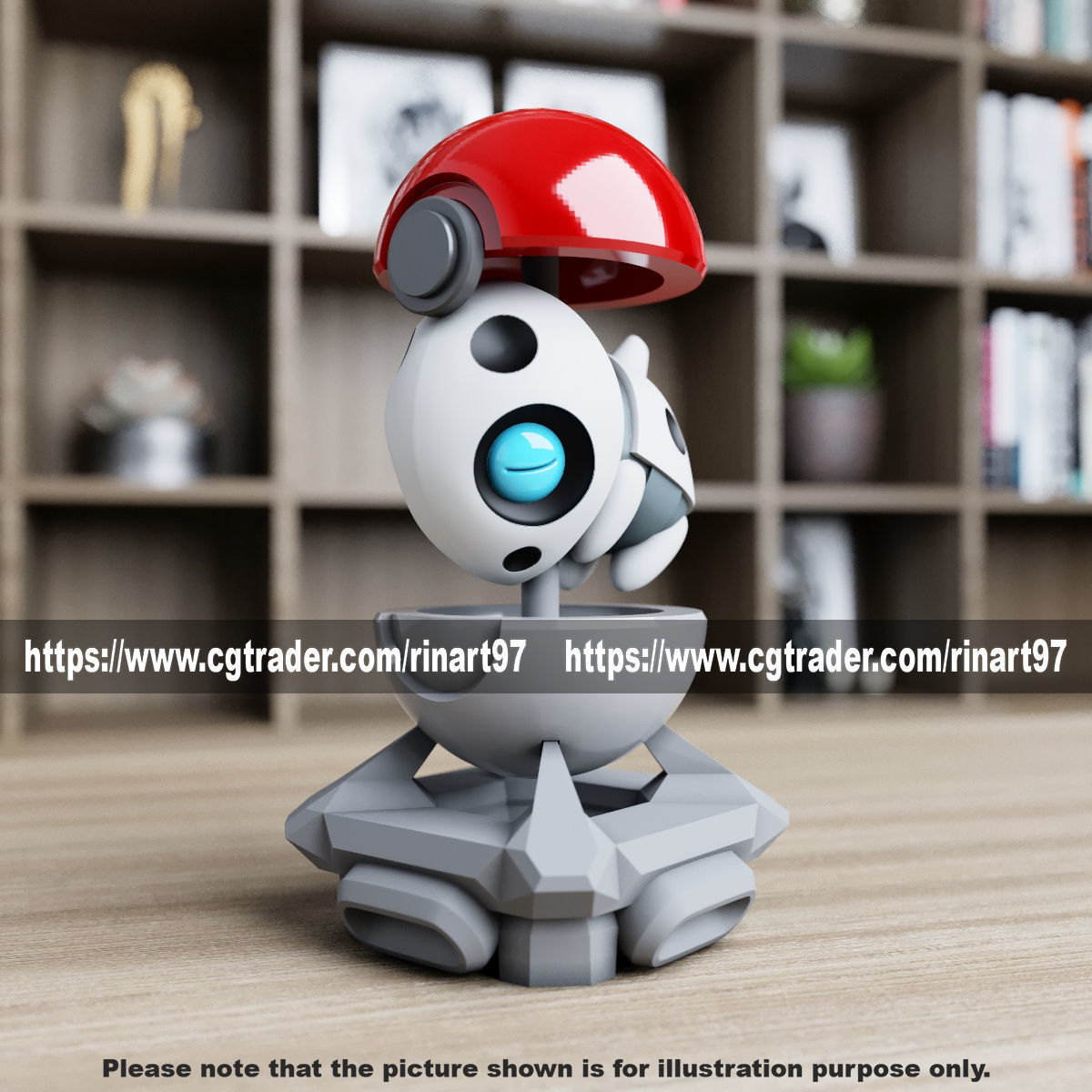 Aron in the pokeball from Pokemon 3D print model_2