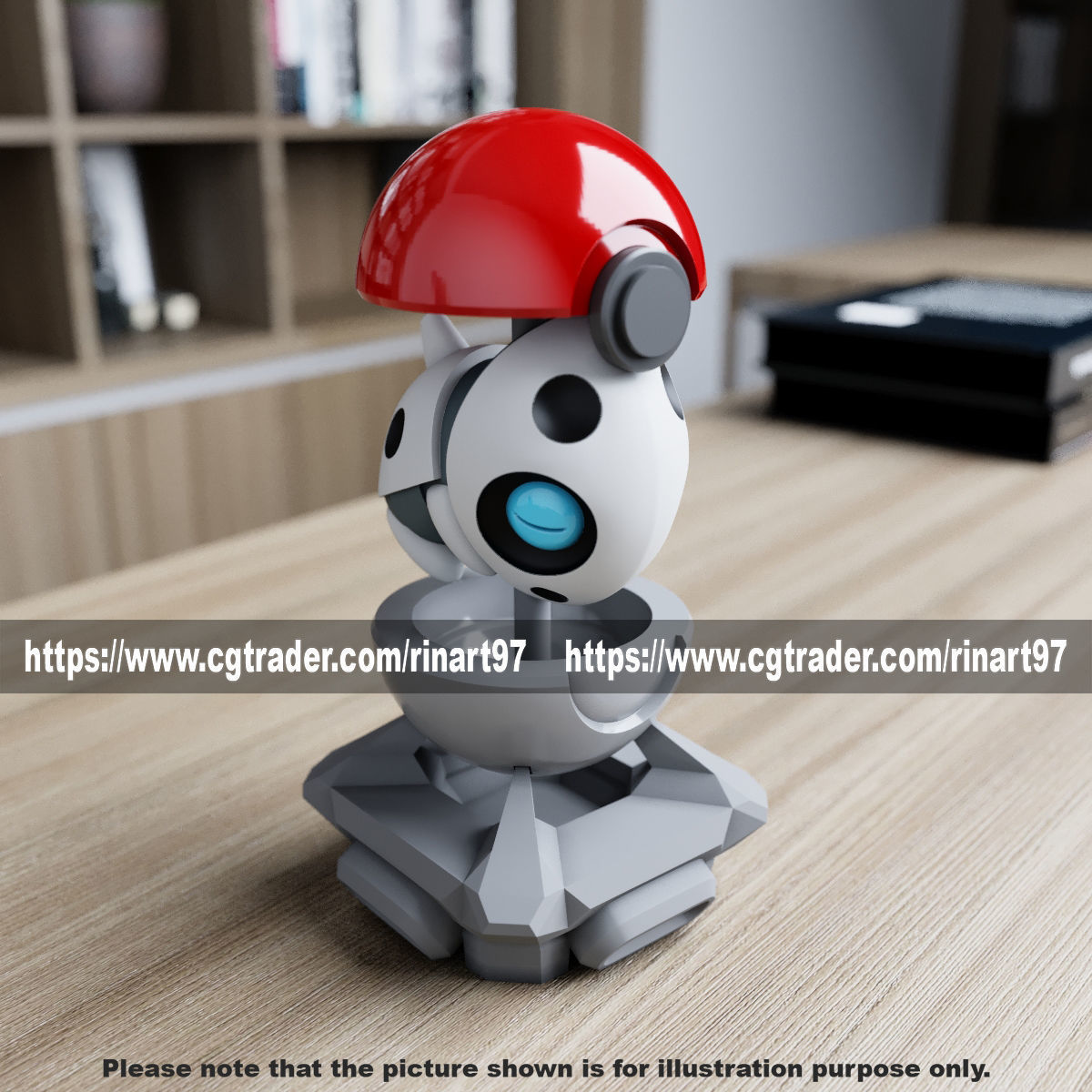 Aron in the pokeball from Pokemon 3D print model_6