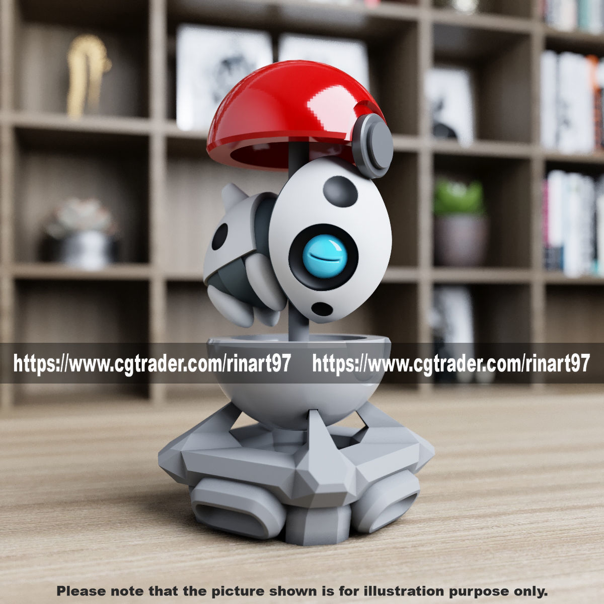 Aron in the pokeball from Pokemon 3D print model_8