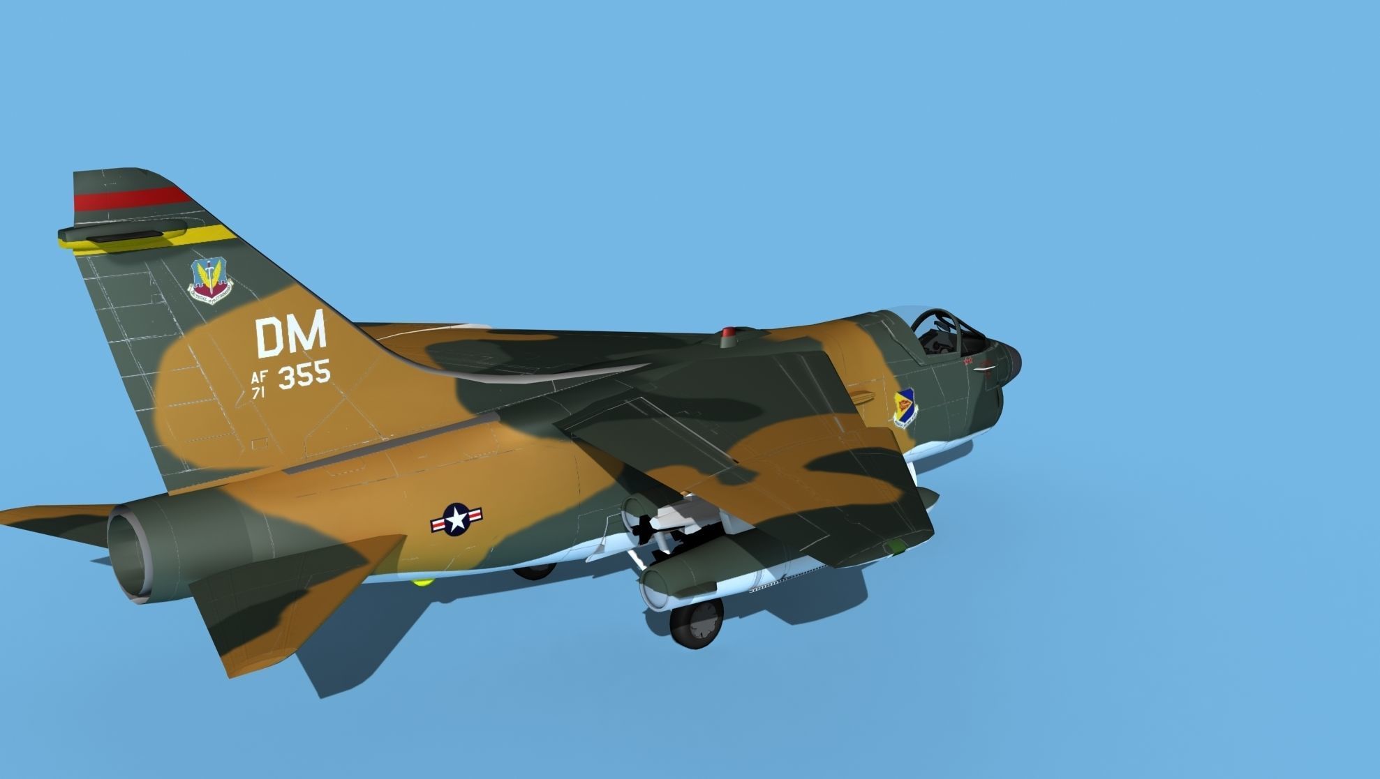 Chance Vought A-7E Corsair II V01 USAF 3D model_5