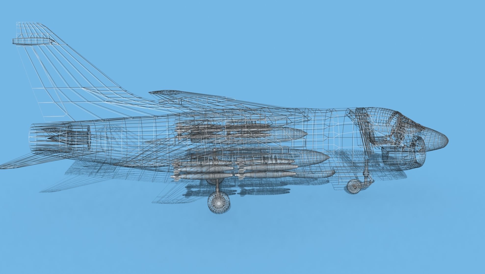 Chance Vought A-7E Corsair II V01 USAF 3D model_13