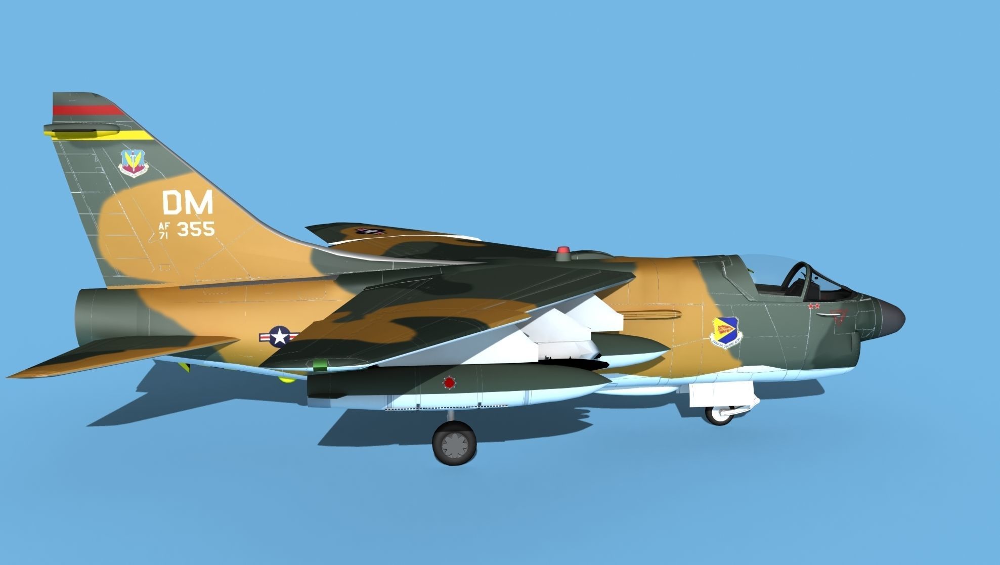 Chance Vought A-7E Corsair II V01 USAF 3D model_4