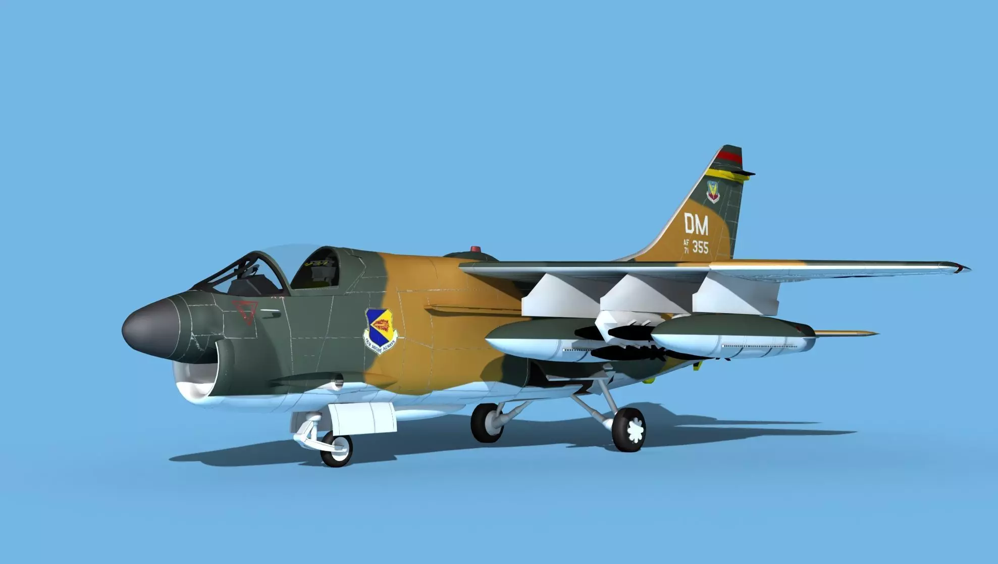Chance Vought A-7E Corsair II V01 USAF 3D model_0