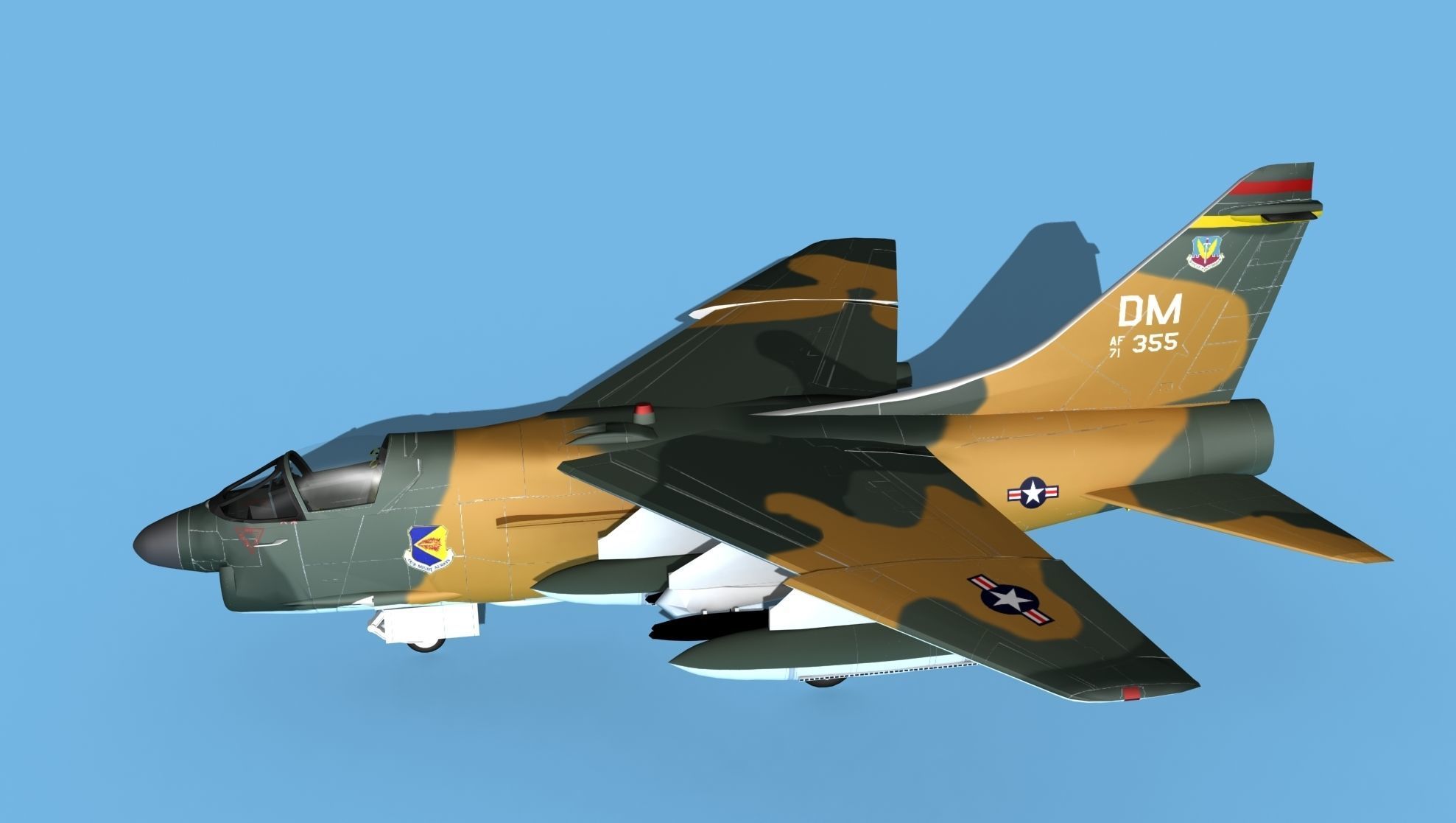 Chance Vought A-7E Corsair II V01 USAF 3D model_9