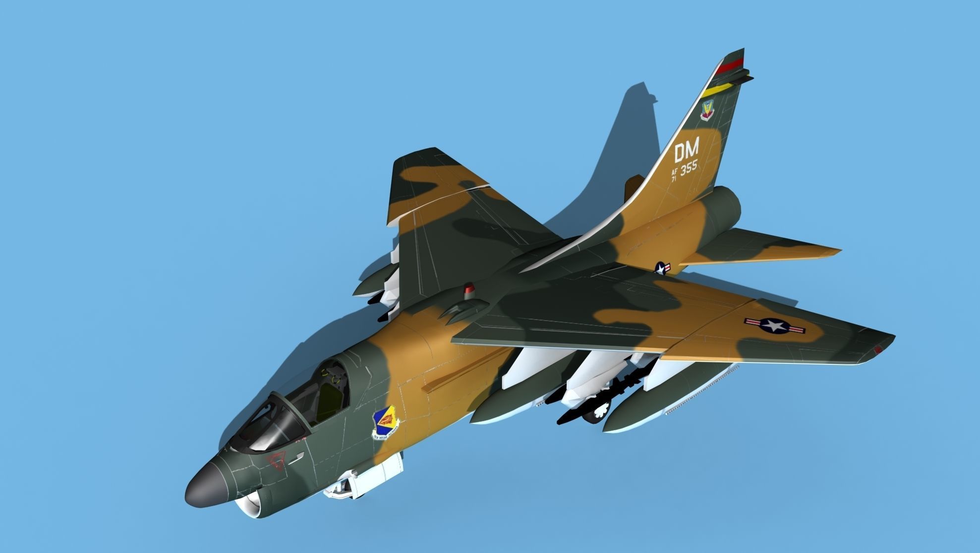 Chance Vought A-7E Corsair II V01 USAF 3D model_10